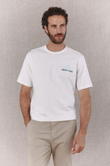 OOTO Washed graphic T-shirt White