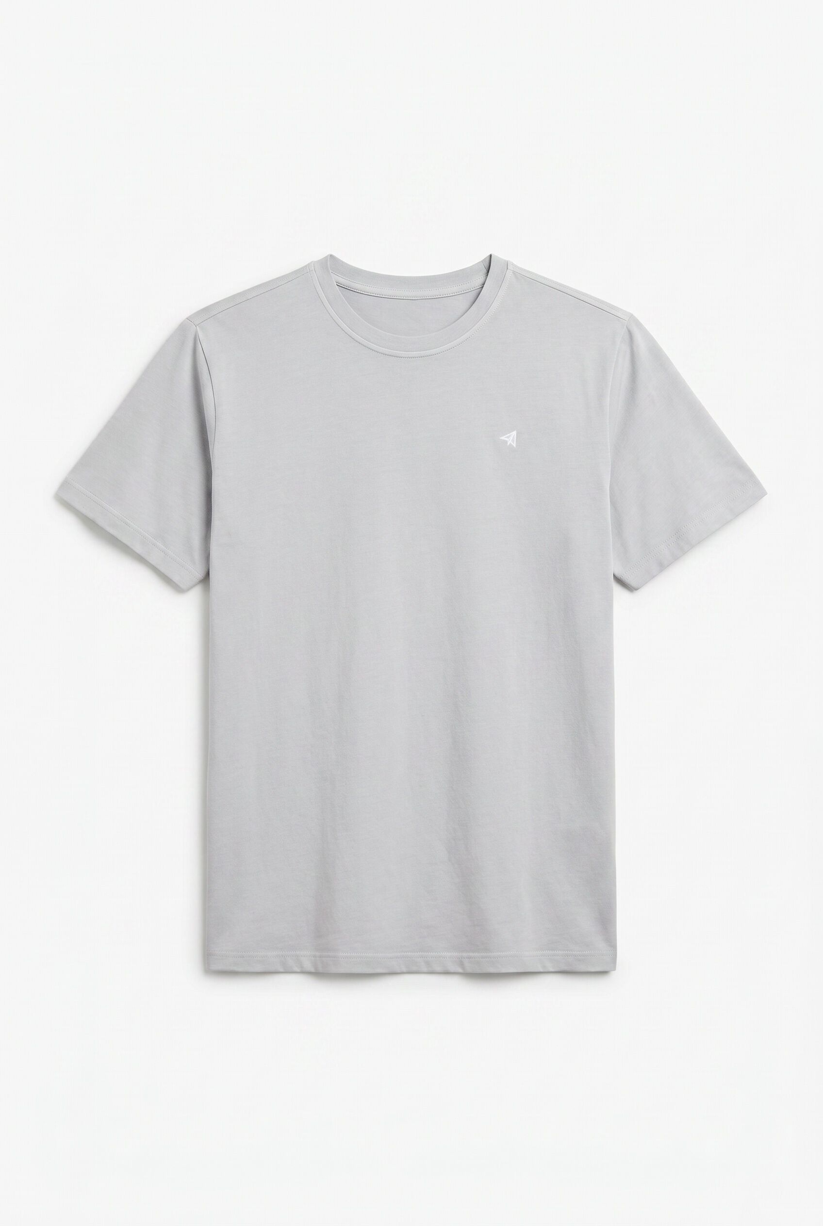 OOTO Camiseta b&aacute;sica lavada con bordado avi&oacute;n Gris