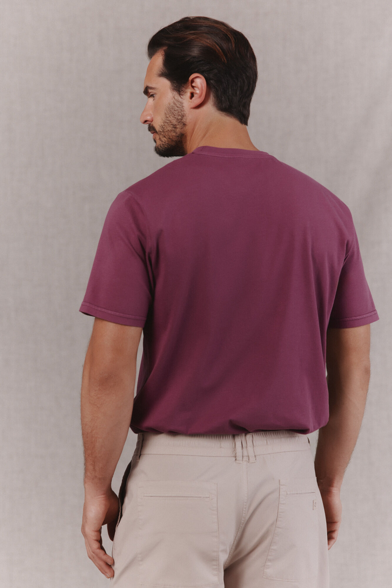 OOTO Camiseta b&aacute;sica lavada con bordado avi&oacute;n Rosa