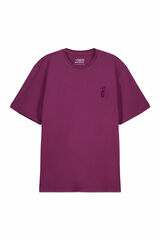 OOTO Washed basic T-shirt with print Pink