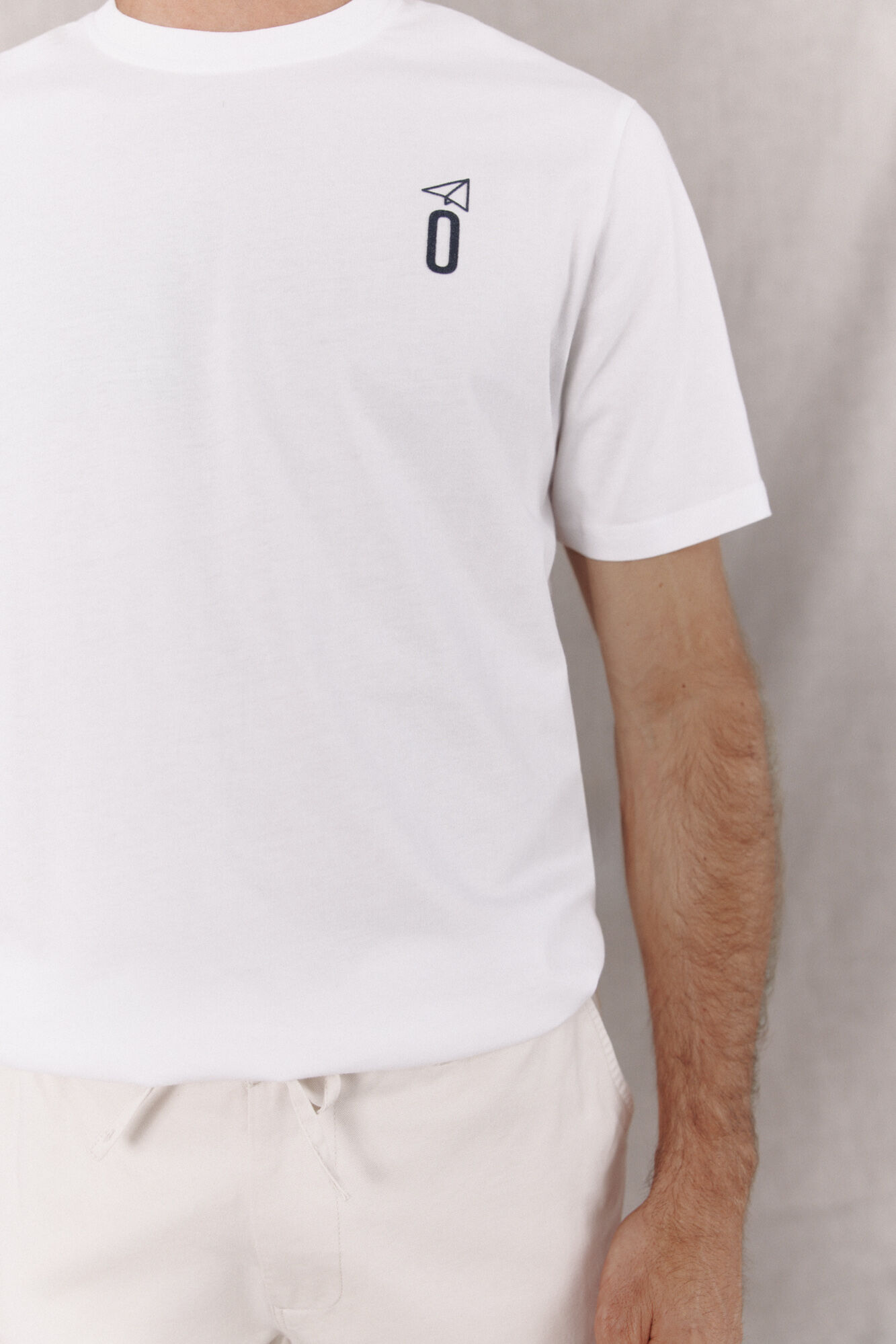 OOTO Washed basic T-shirt with print White