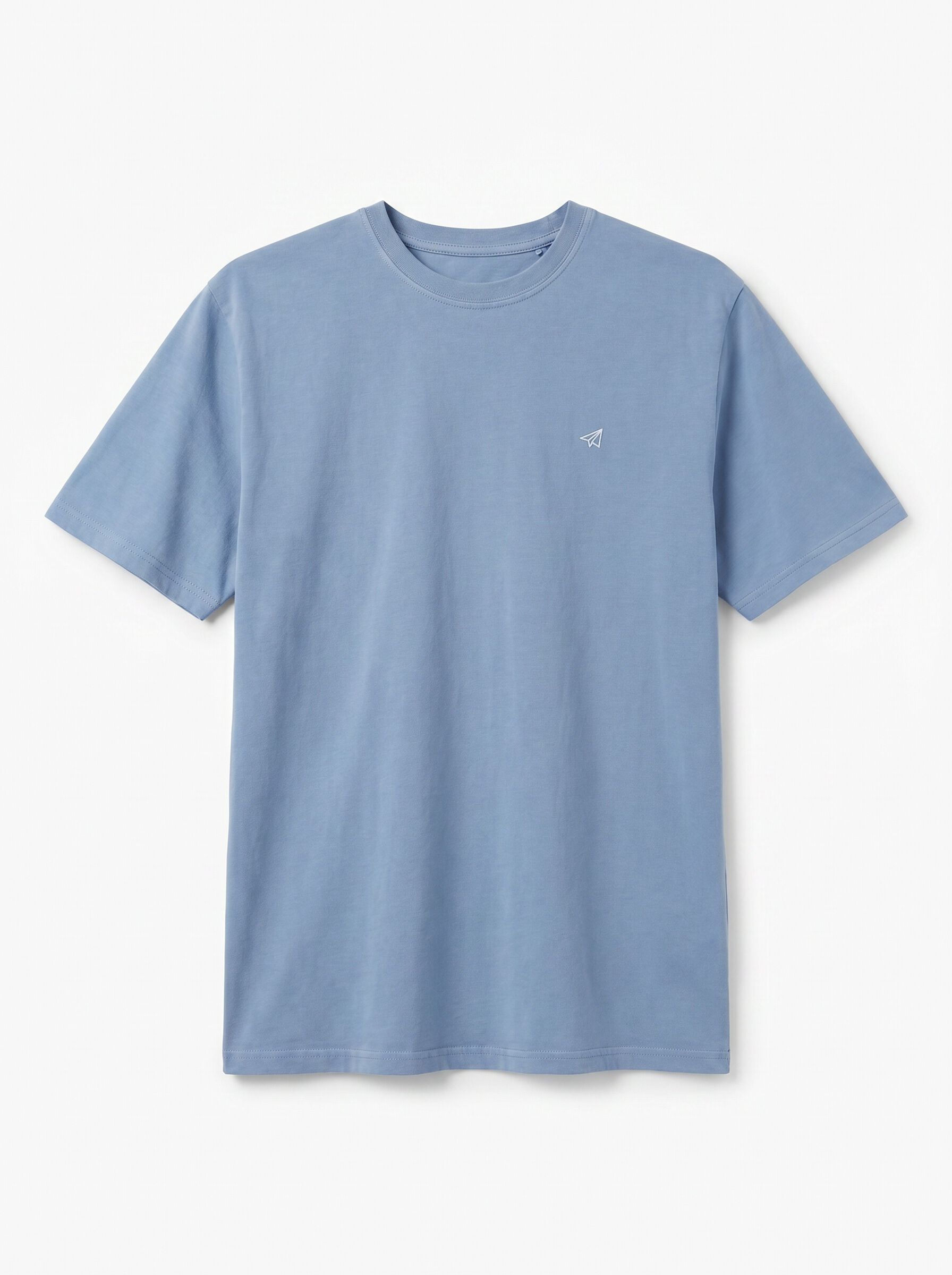 OOTO Camiseta b&aacute;sica lavada con bordado avi&oacute;n Azul