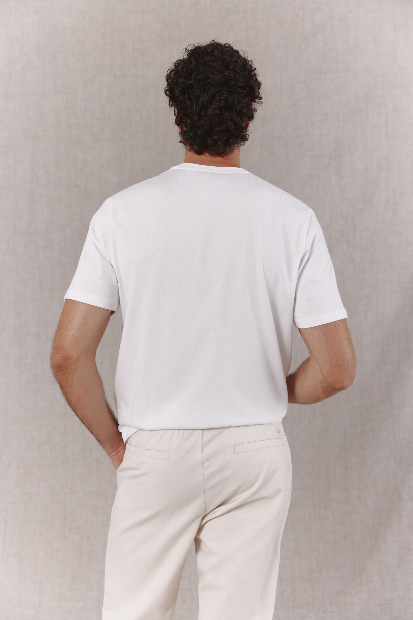 OOTO Washed basic T-shirt with print White