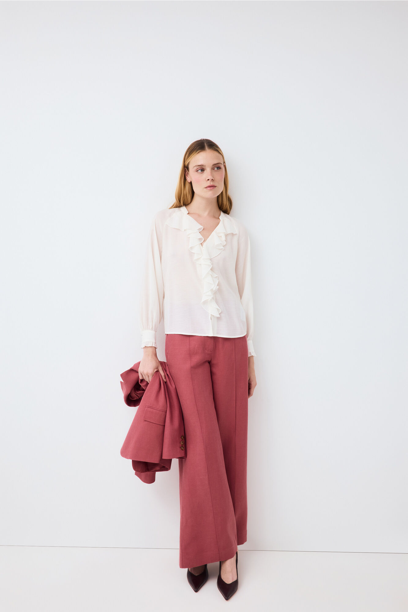 Pedro del Hierro Plain ruffle blouse