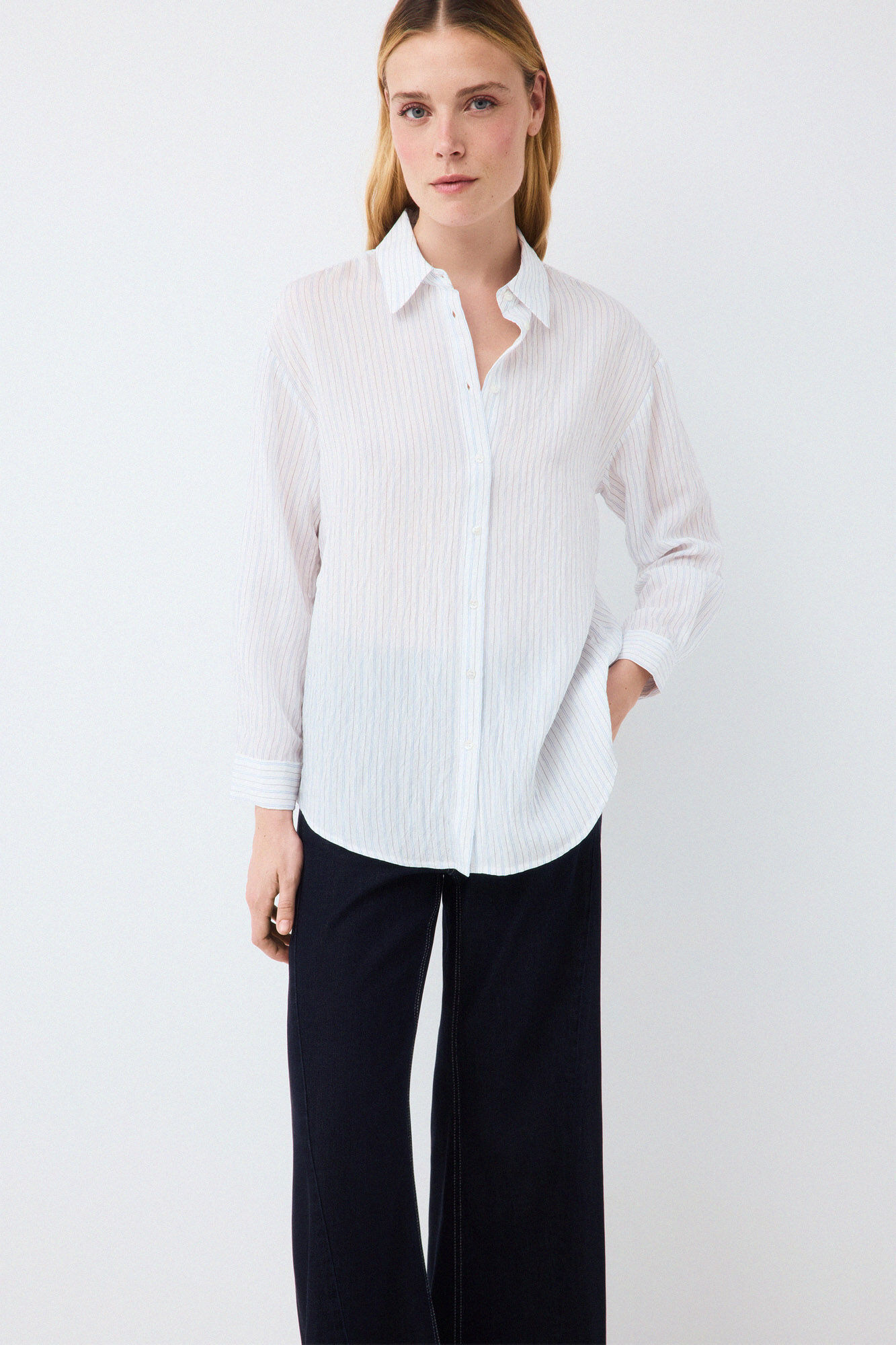 Pedro del Hierro Striped loose shirt