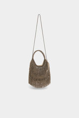 Pedro del Hierro Satin-finish party handbag Grey