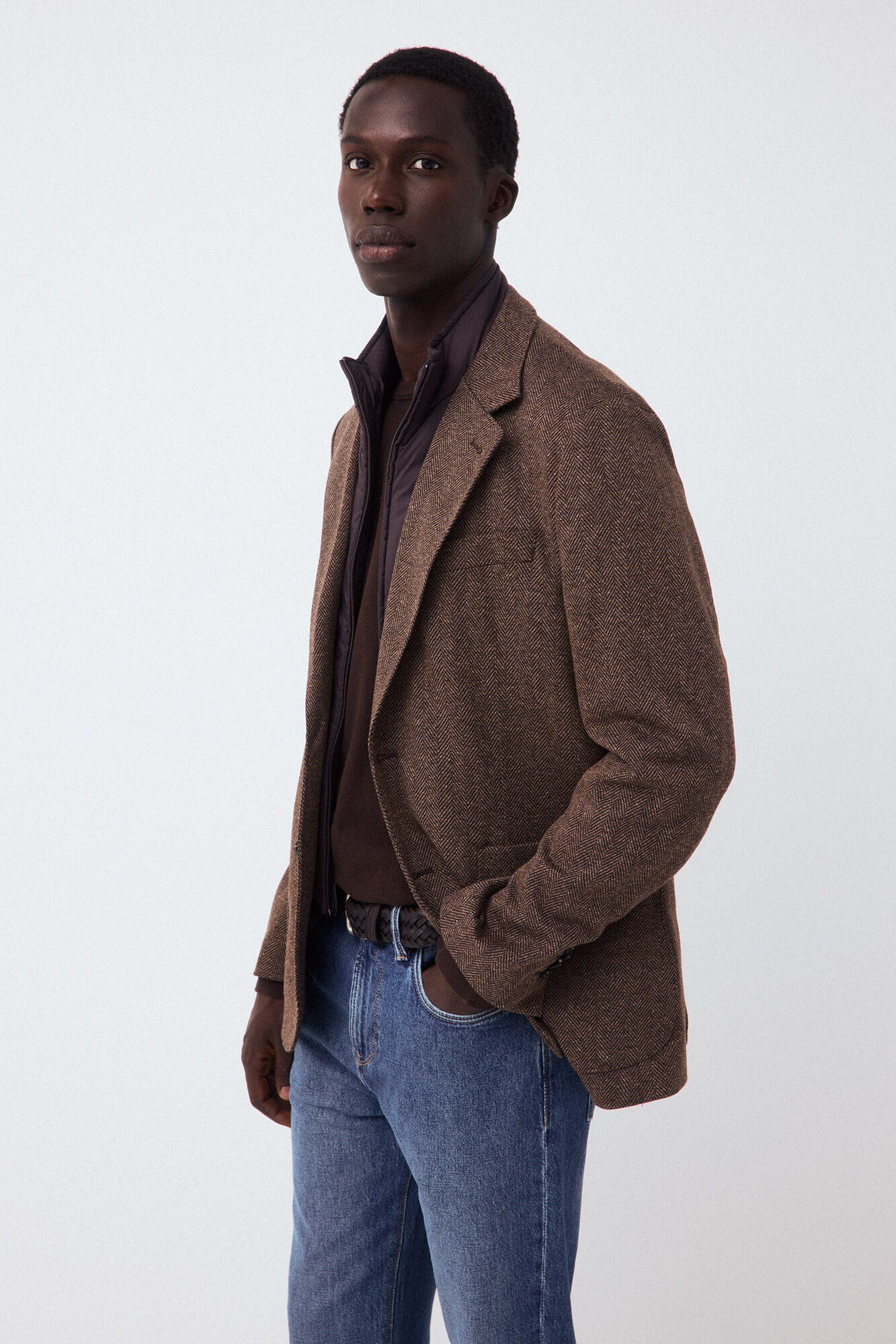 Pedro del Hierro Blazer em malha espiga