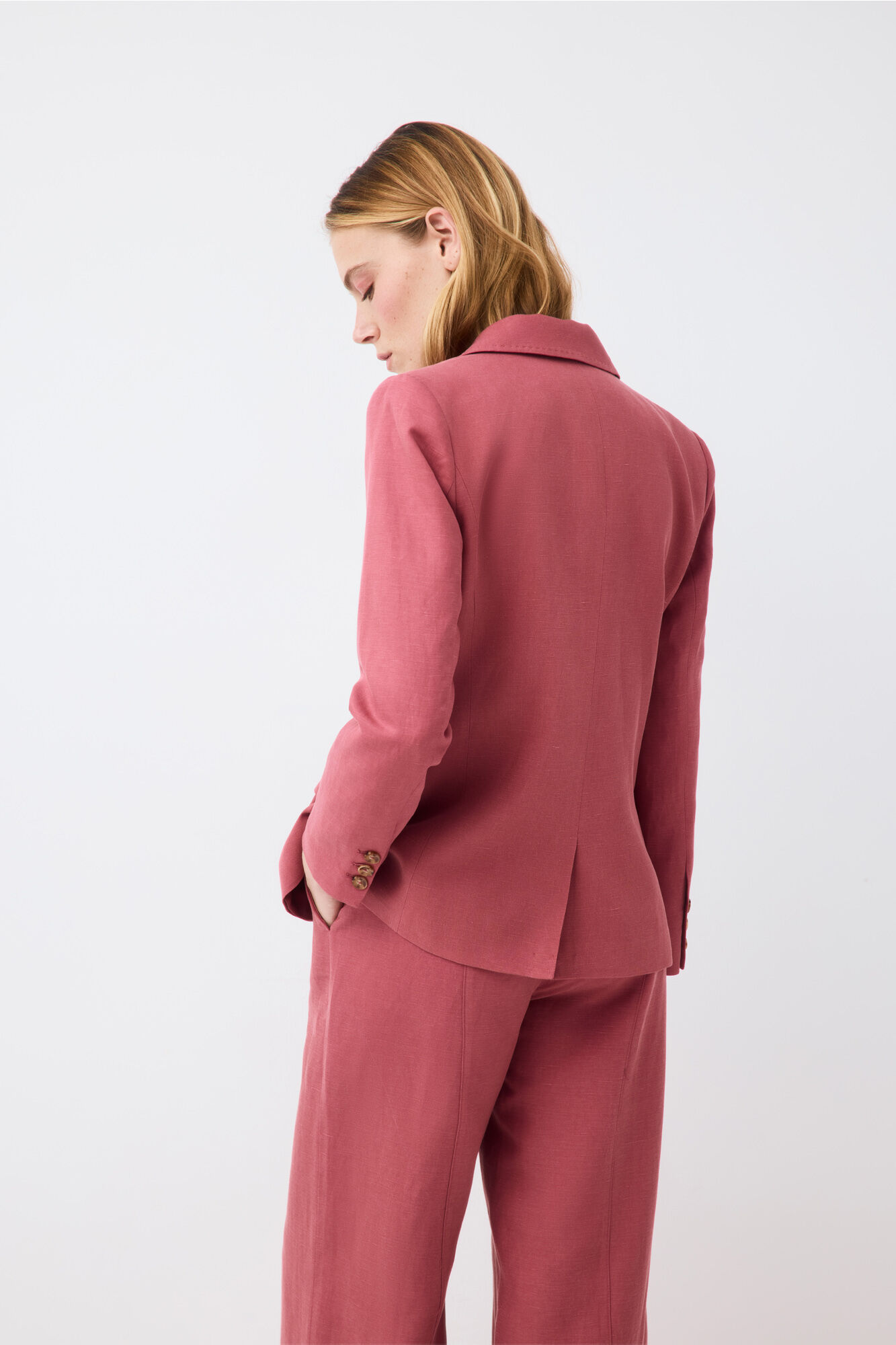 Pedro del Hierro Blazer cintado Rosa