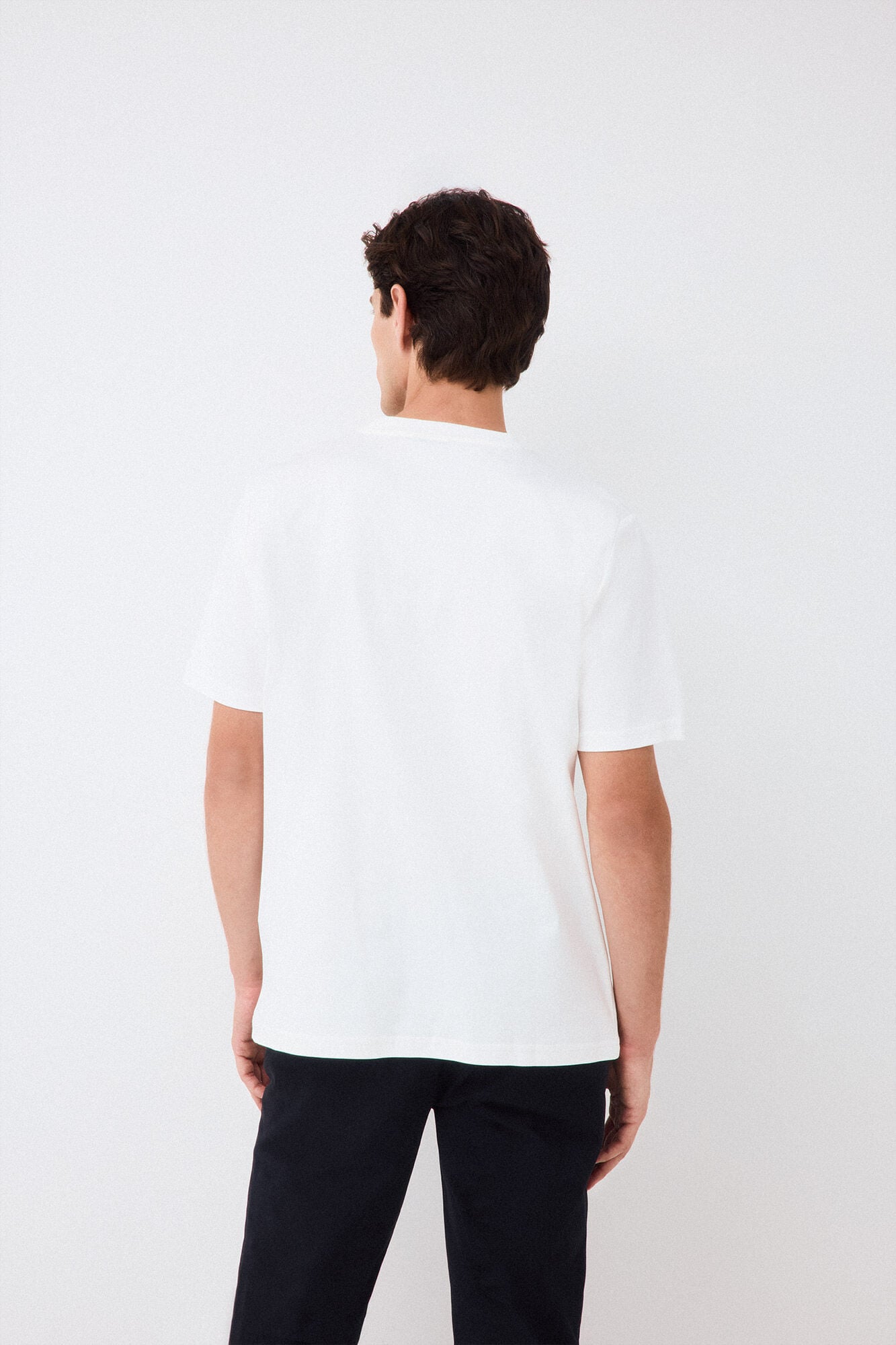 Pedro del Hierro Plain mercerized T-shirt White