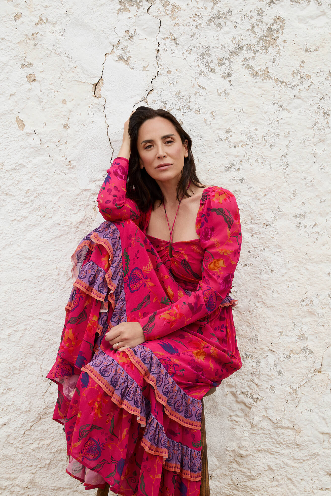 TFP by Tamara Falc&oacute; Long floral print dress
