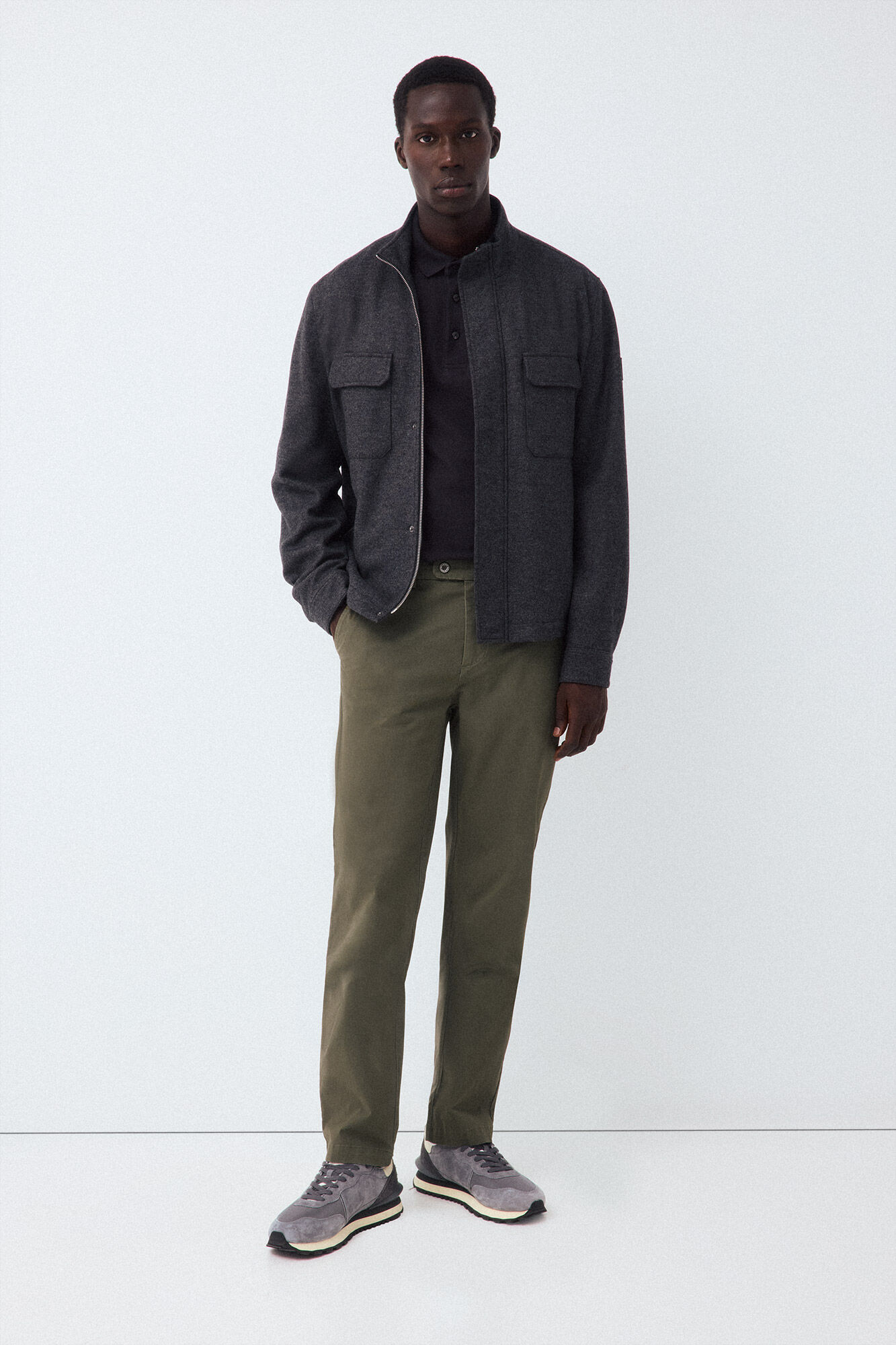 Pedro del Hierro Vestido chino twill leve regular
