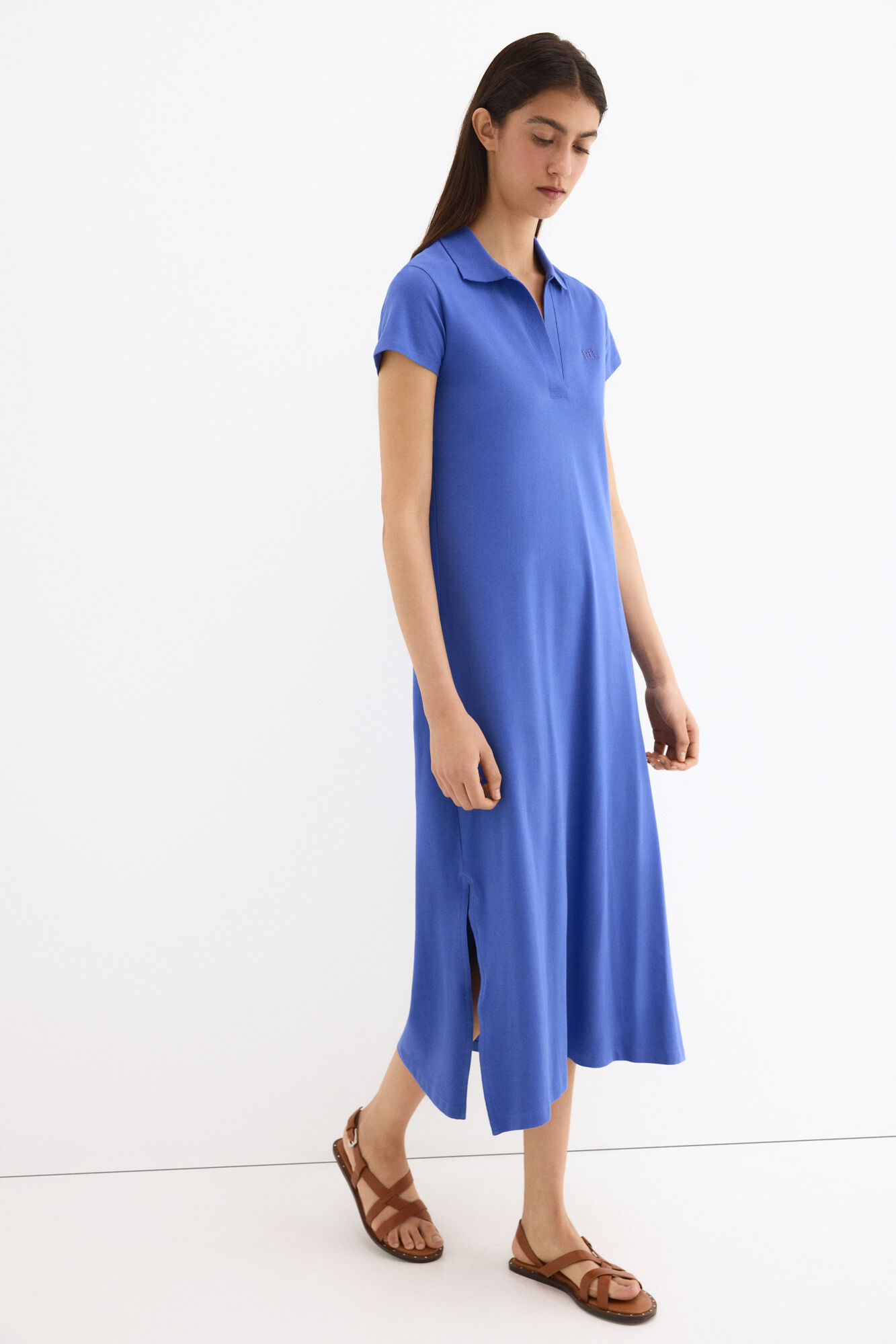 Pedro del Hierro Polo neck dress Blue
