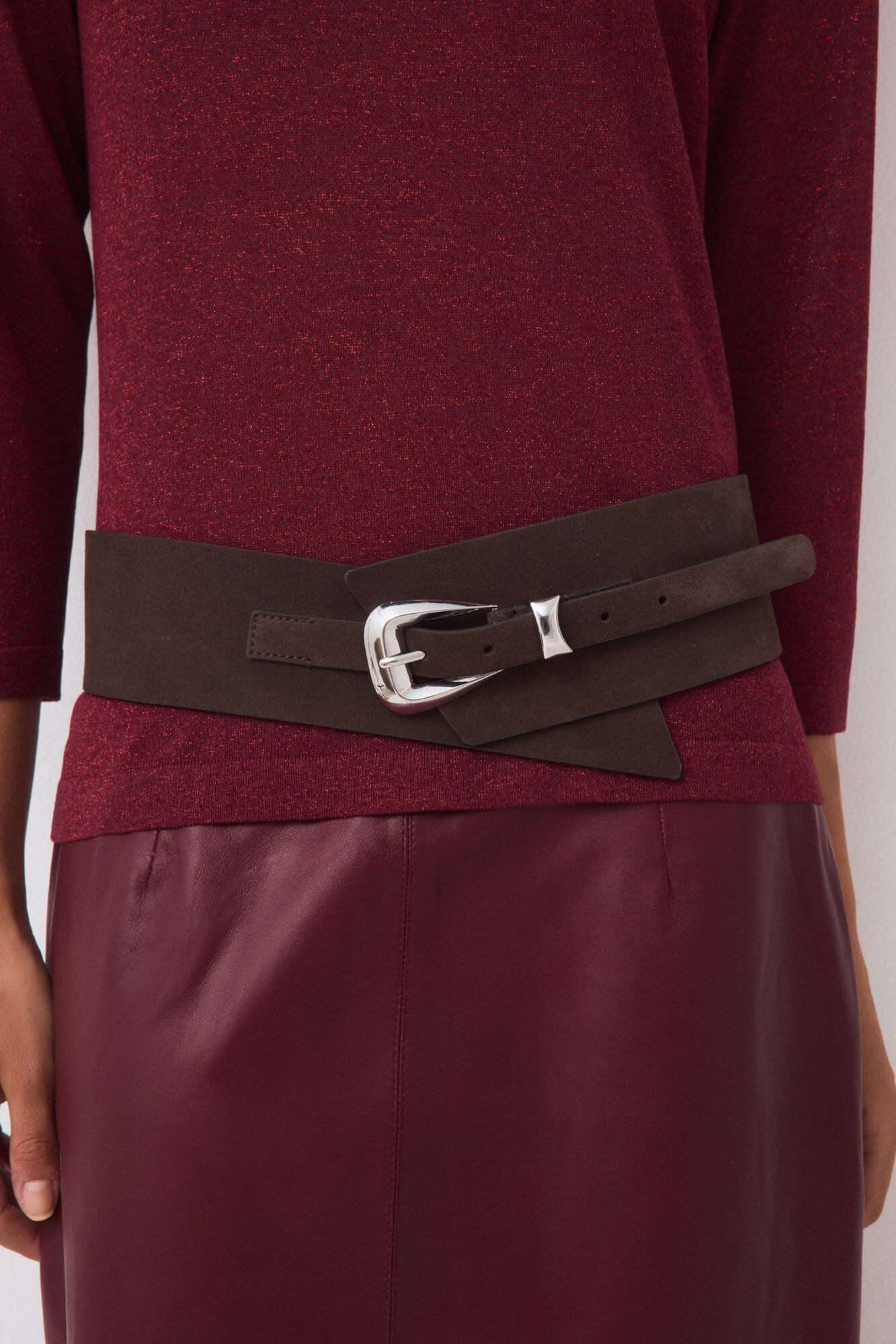 Pedro del Hierro Chocolate wide belt