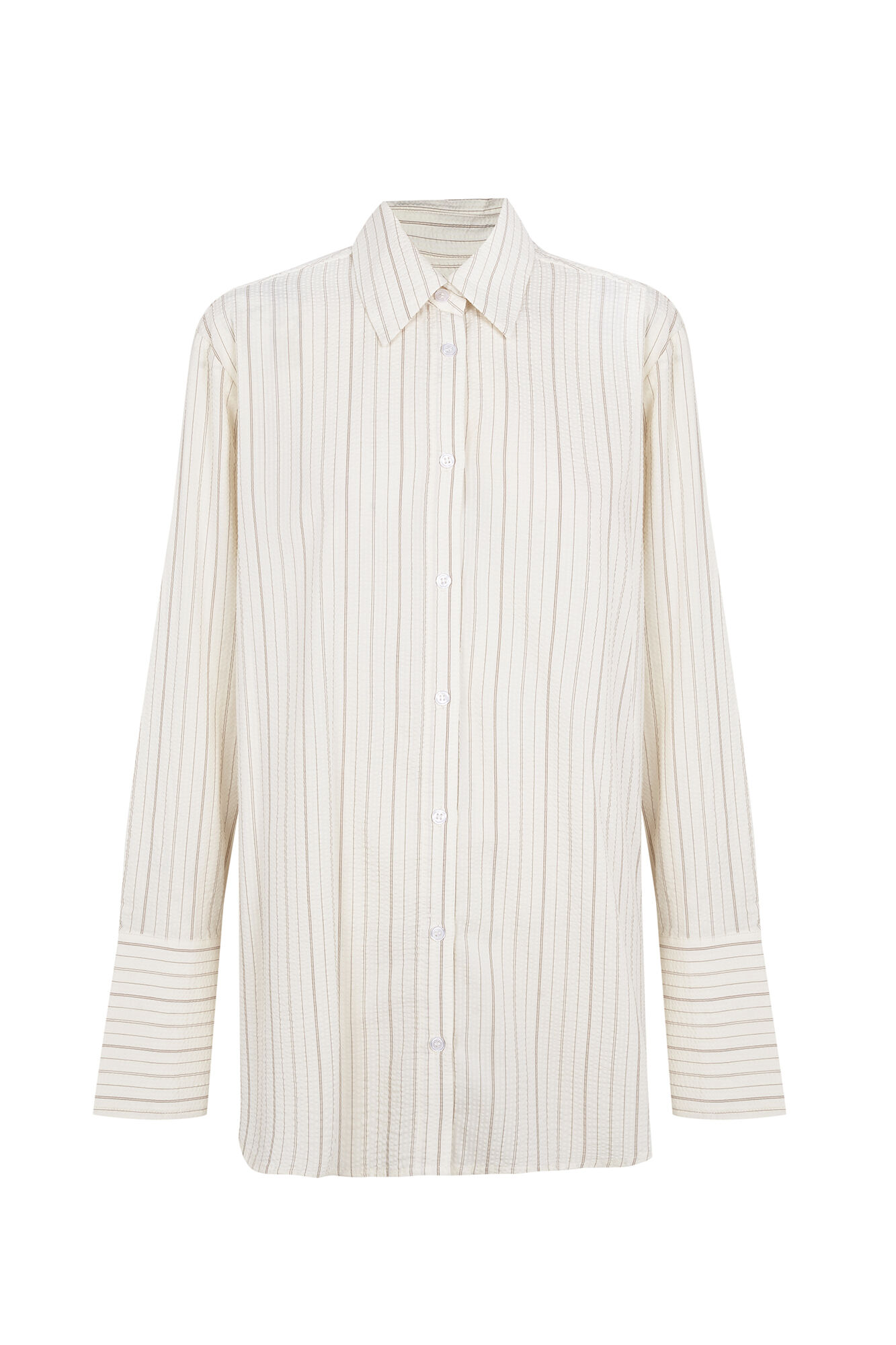 Pedro del Hierro Striped loose shirt Ecru