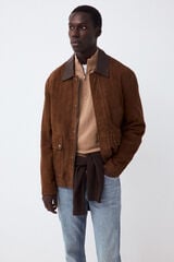 Pedro del Hierro Blus&atilde;o de pele Marrom
