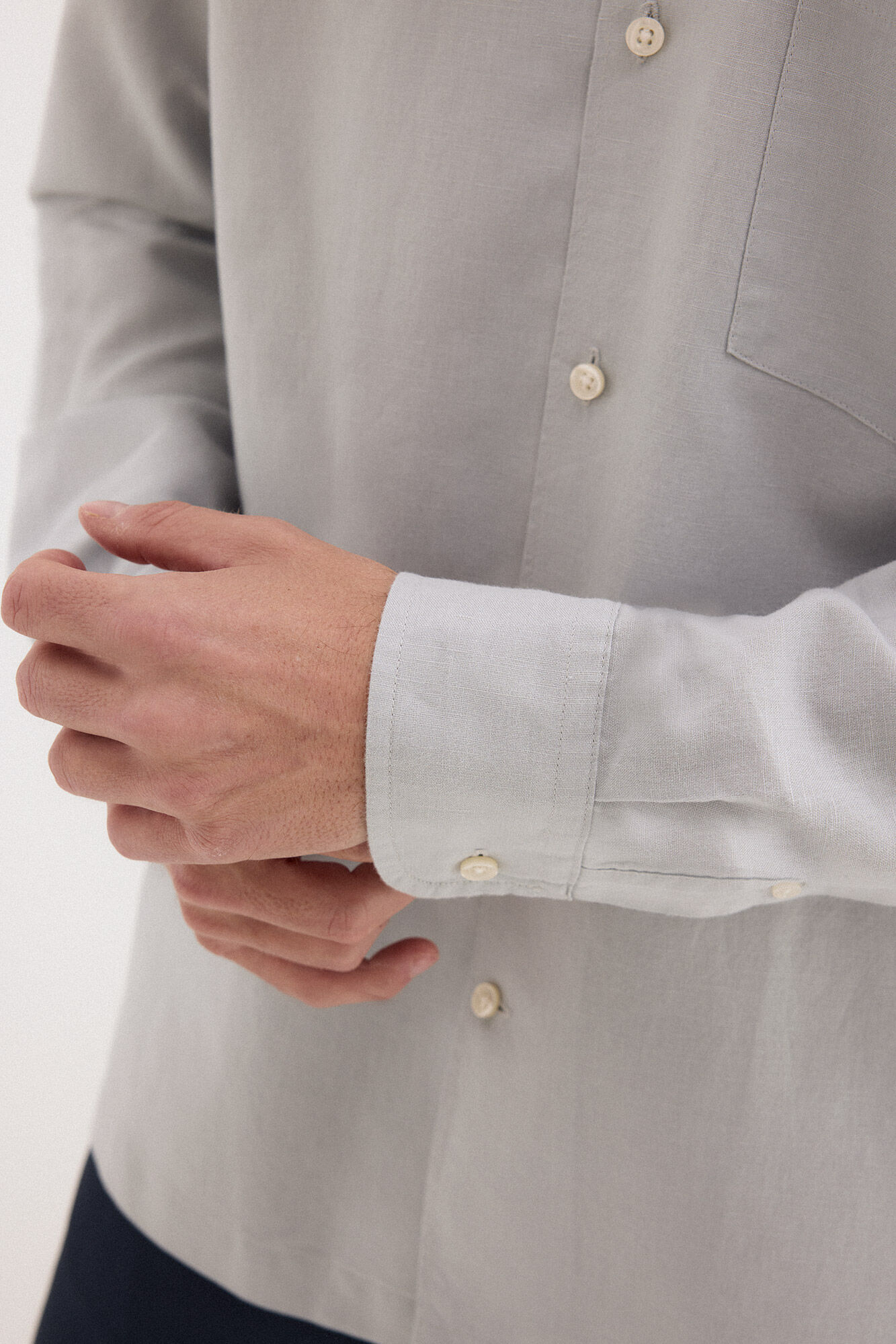 Pedro del Hierro Linen cotton long sleeve shirt