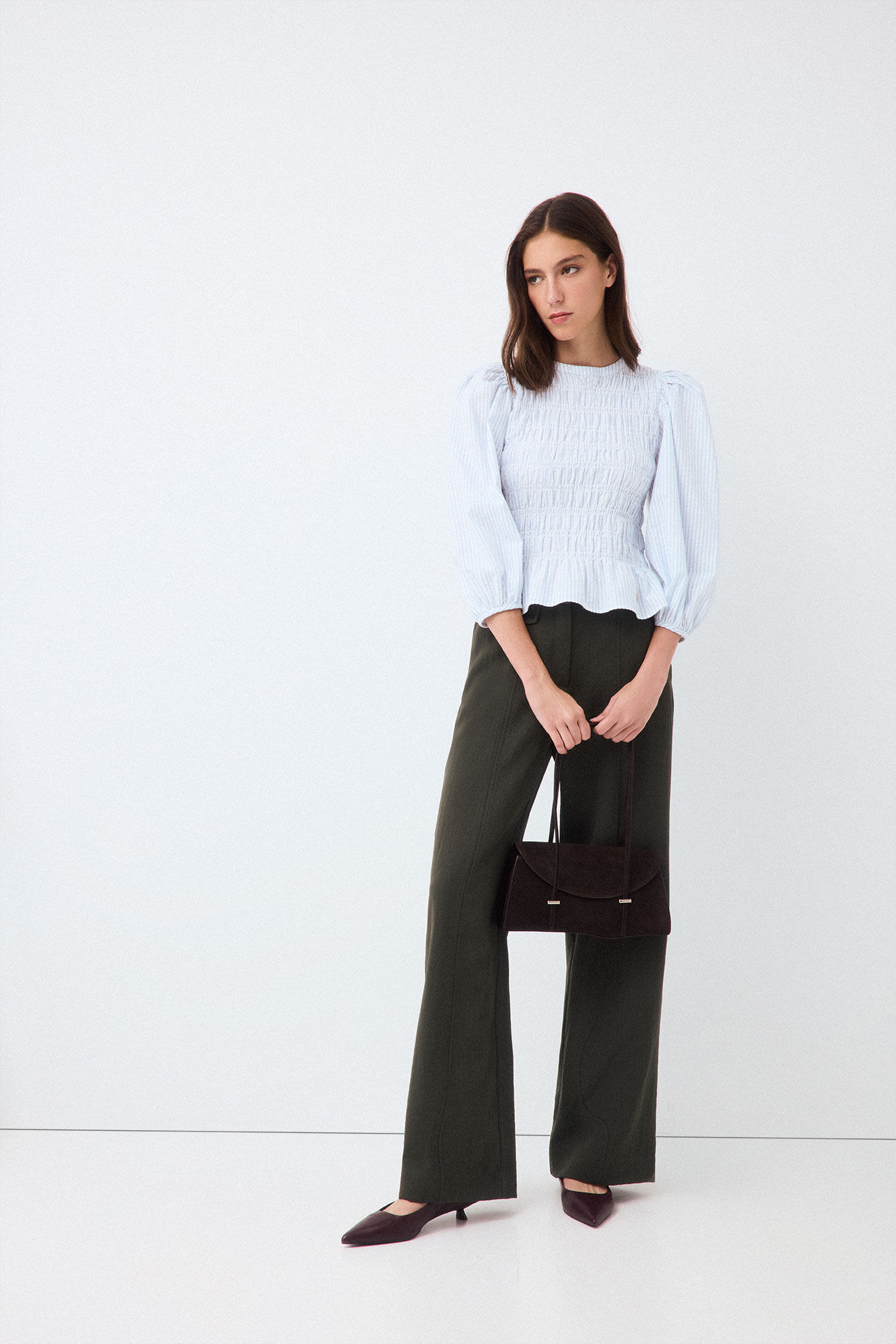 Pedro del Hierro Striped elasticated blouse