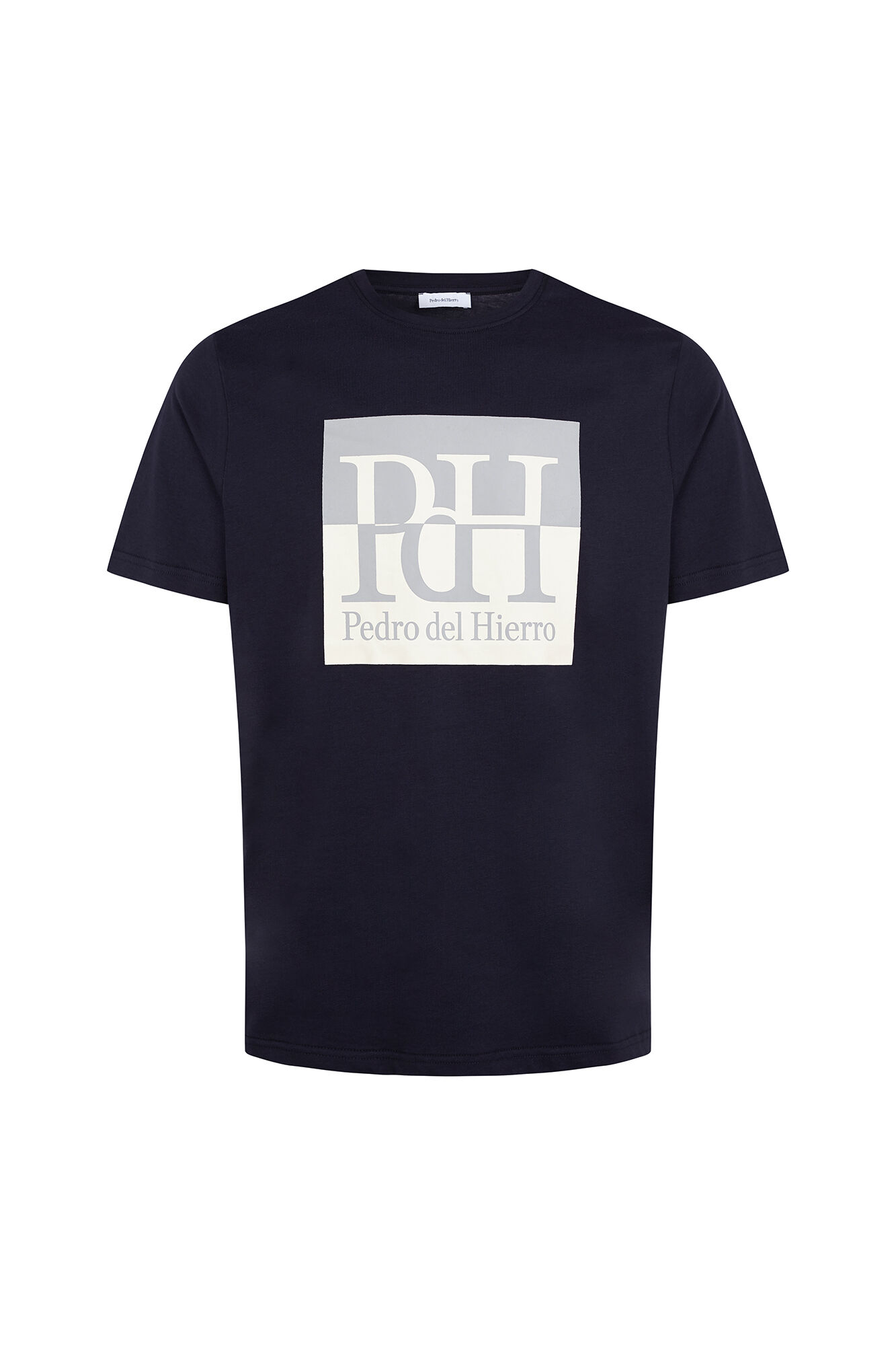 Pedro del Hierro Large logo T-shirt Blue