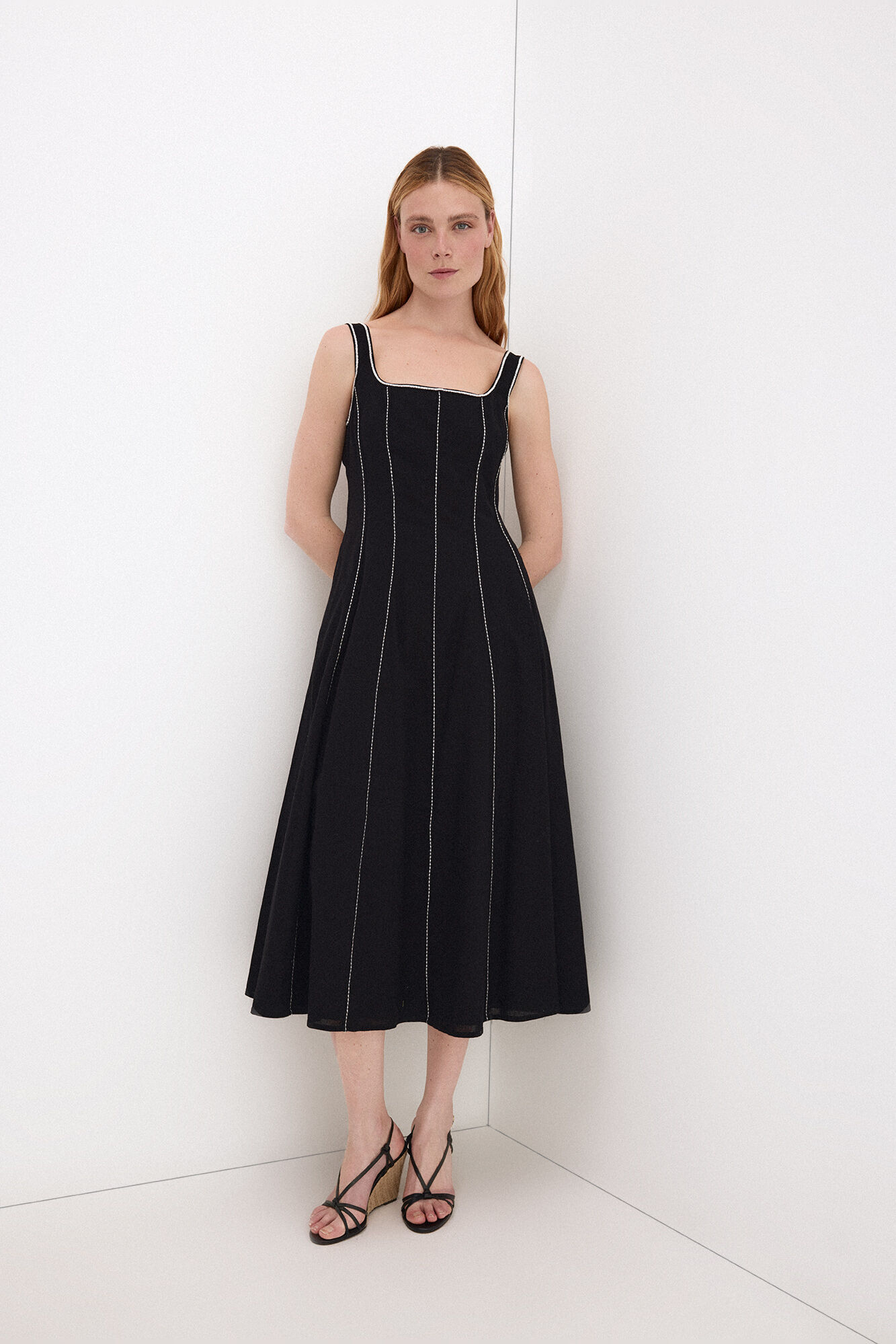 Pedro del Hierro Contrast midi dress