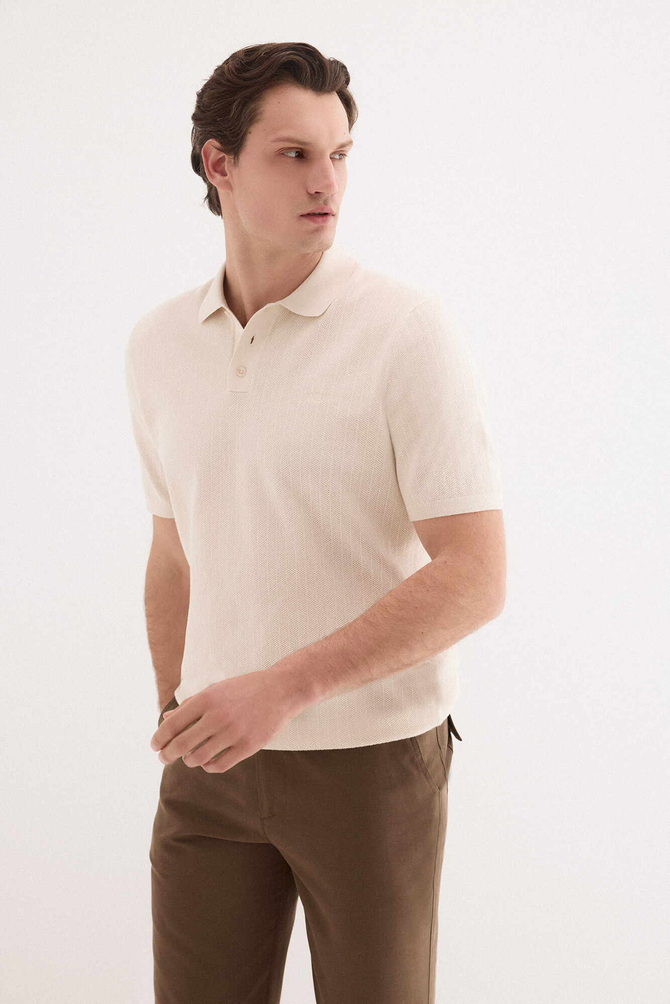 Pedro del Hierro Jersey polo premium manga corta rayas