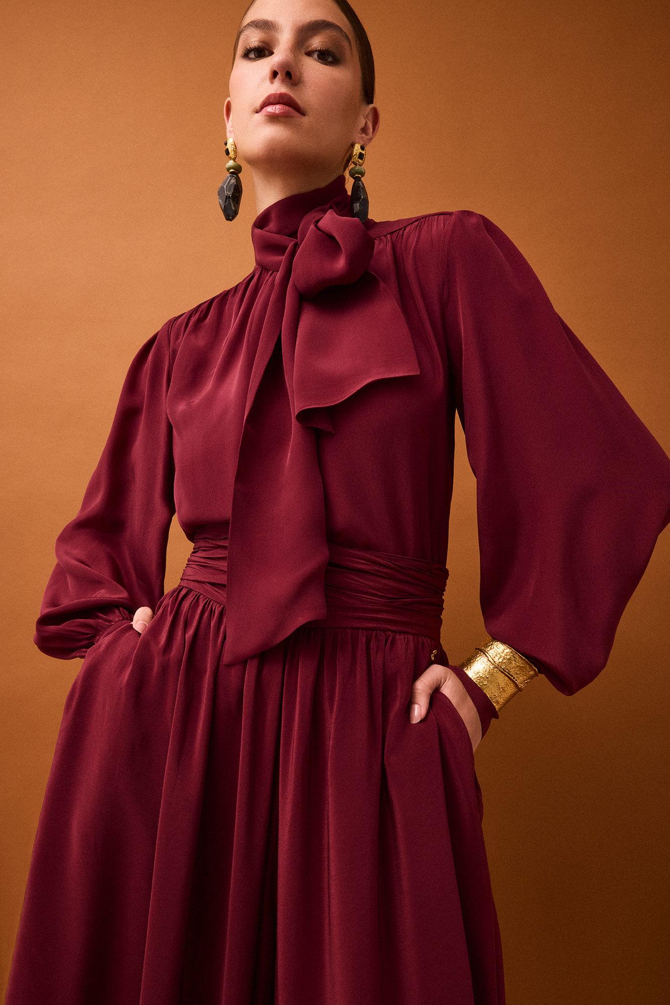 Pedro del Hierro Bow parade blouse