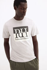 Pedro del Hierro Large logo T-shirt Grey