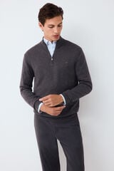 Pedro del Hierro Camisola de malha premium em algod&atilde;o, seda e caxemira Cizento
