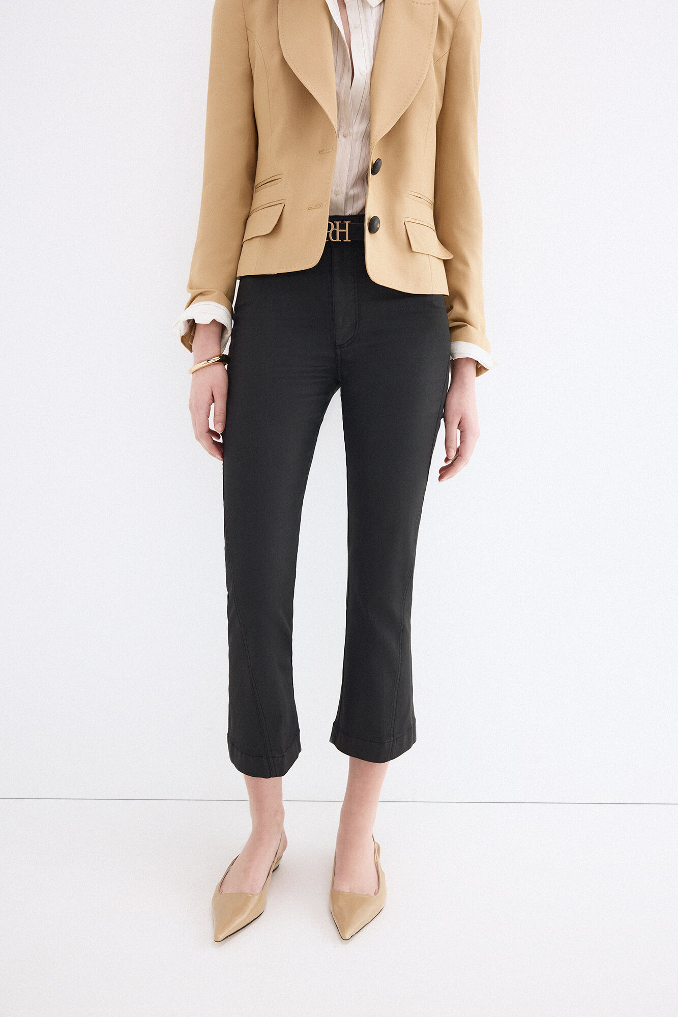 Pedro del Hierro Flare cropped jeans Grey