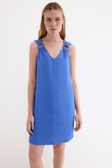 Pedro del Hierro Linen short tunic Blue