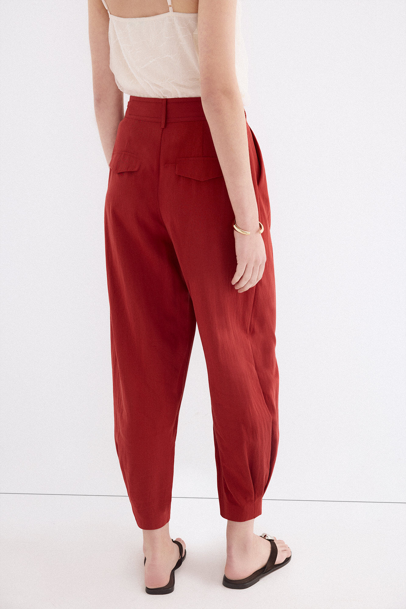 Pedro del Hierro Pleated trousers Red