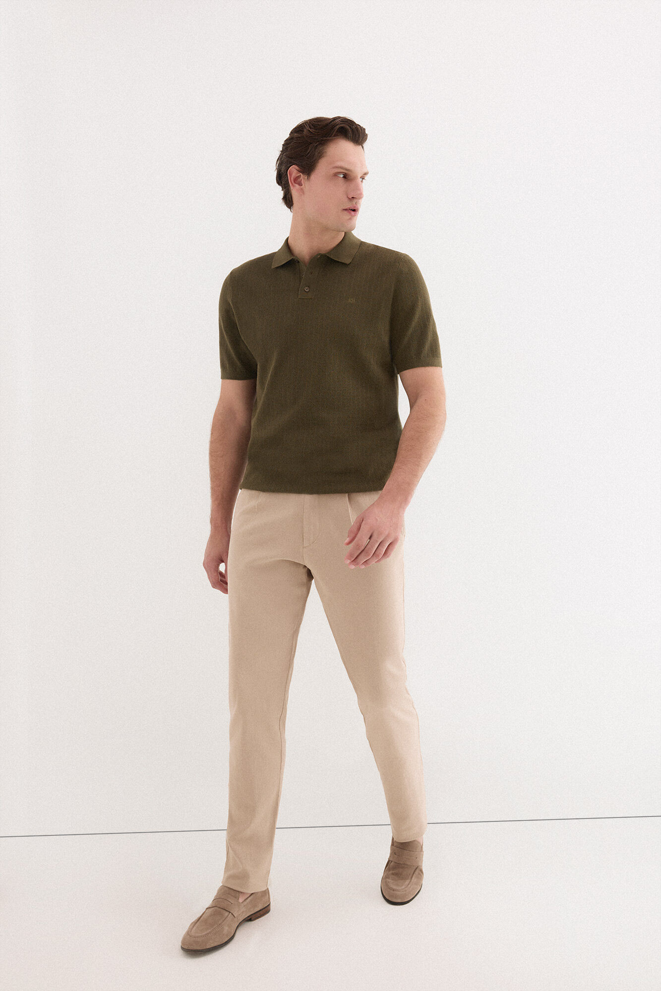 Pedro del Hierro Jersey polo premium manga corta rayas