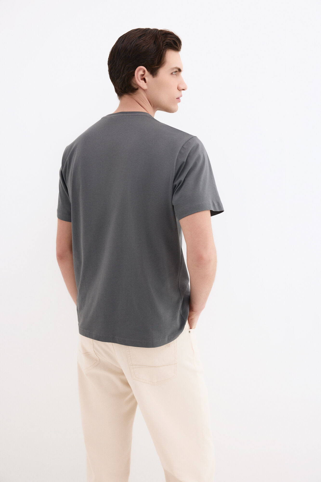 Pedro del Hierro Large logo T-shirt Grey