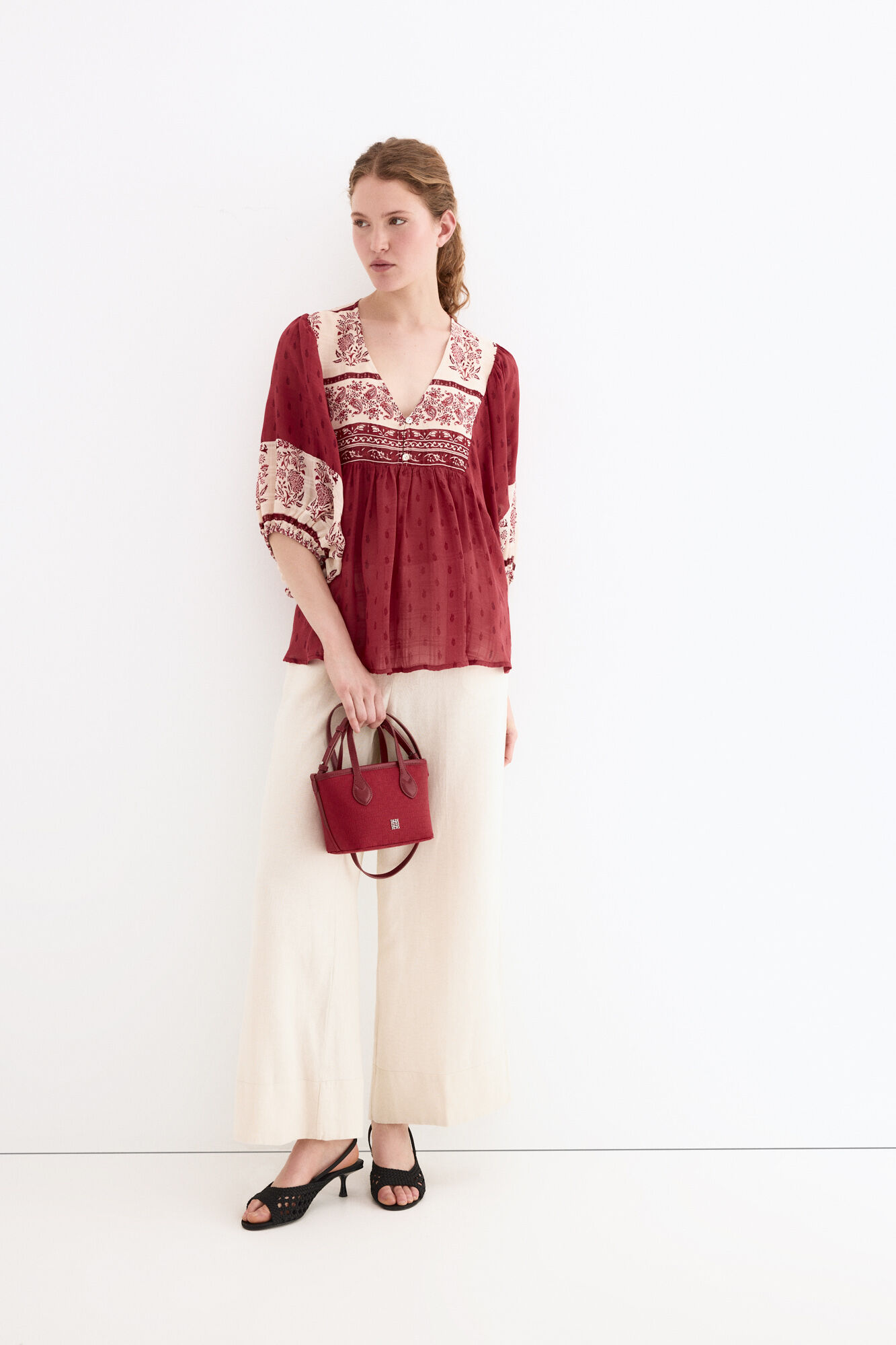 Pedro del Hierro Combined print blouse
