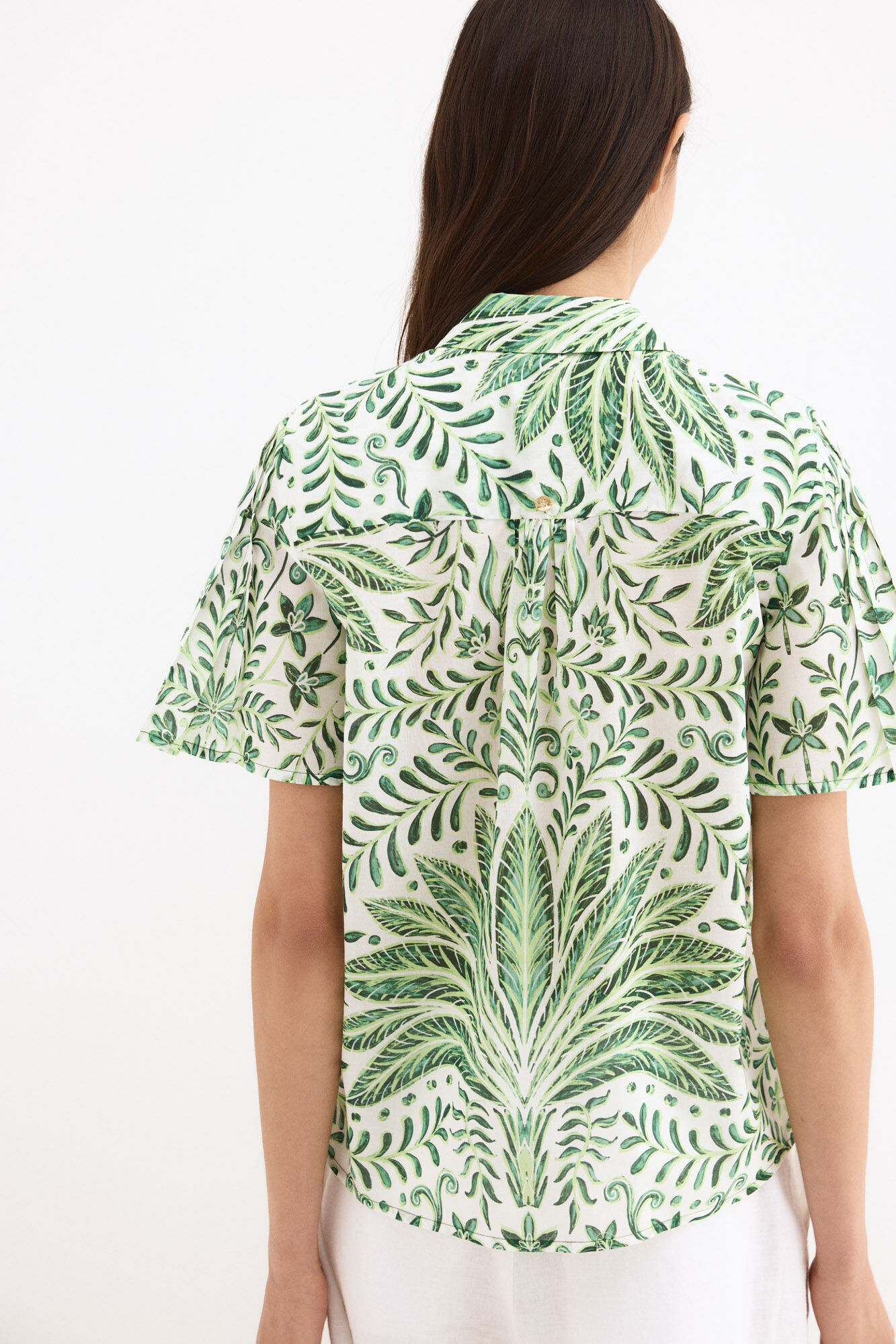 Pedro del Hierro Printed short sleeve shirt Green