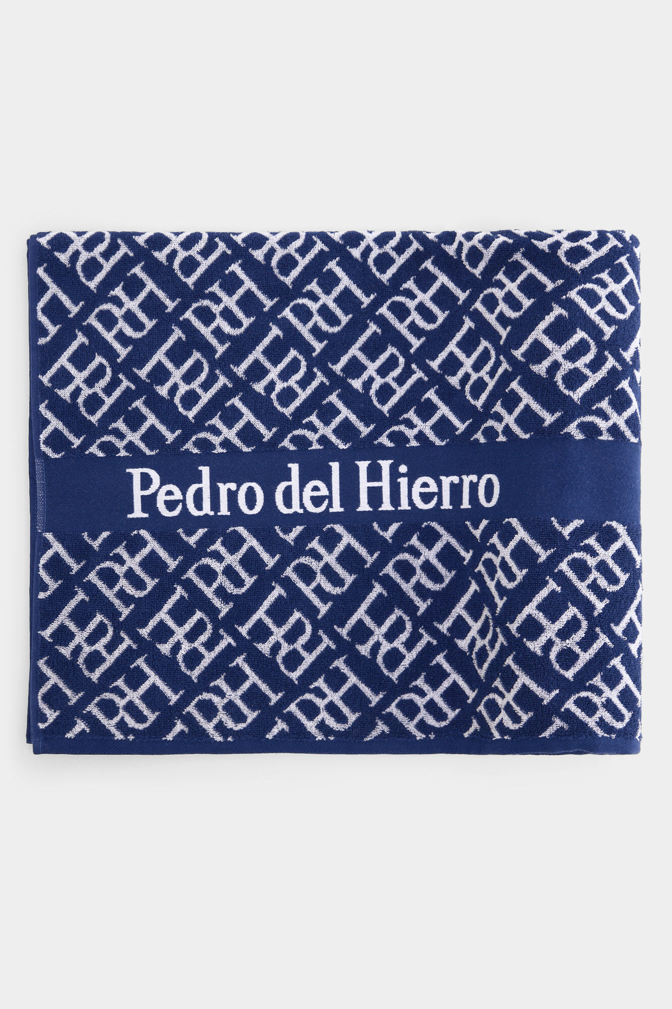 Pedro del Hierro Toalha de praia com logos Azul