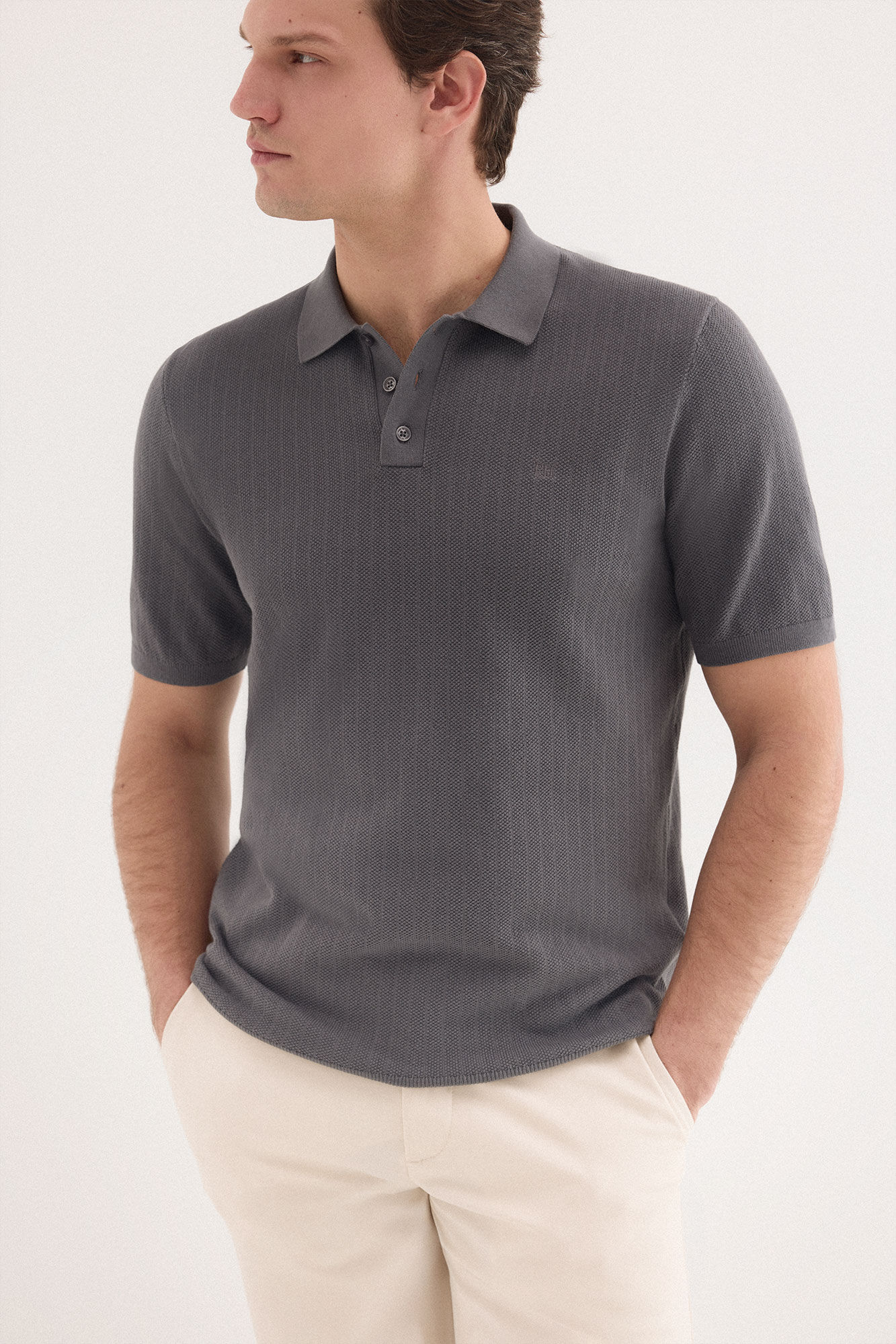 Pedro del Hierro Jersey polo premium manga corta rayas