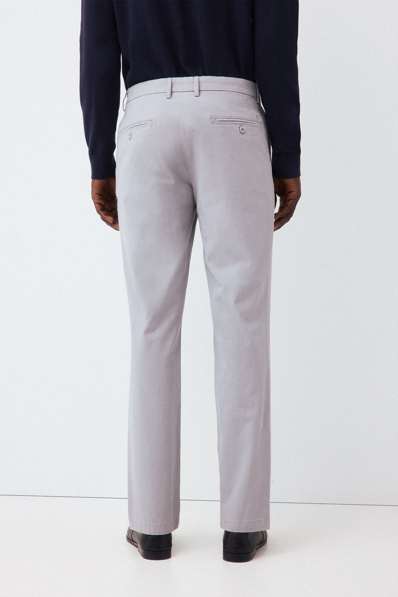 Pedro del Hierro Vestido chino twill leve regular Cizento