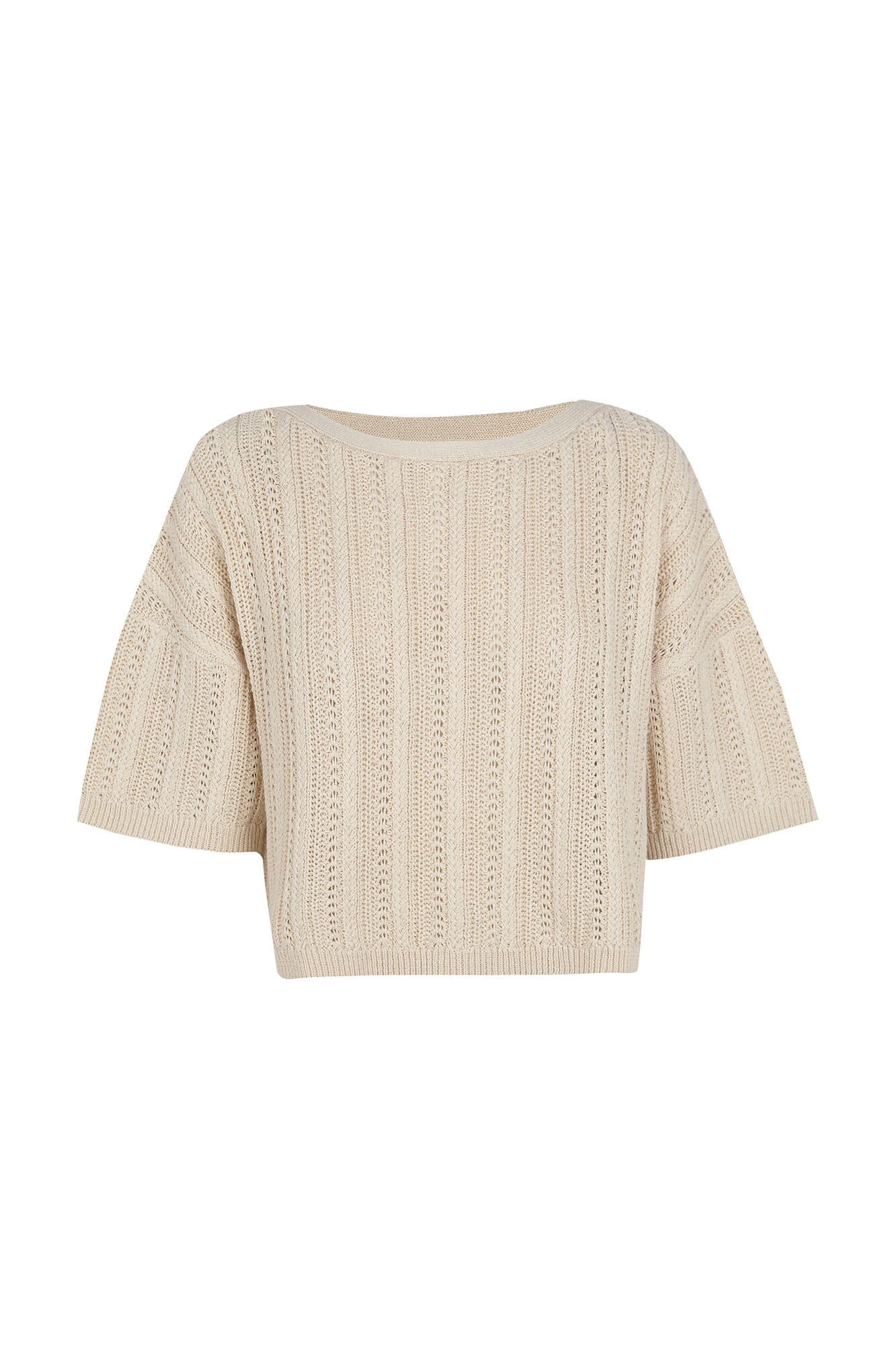 Pedro del Hierro Camisola com estrutura de mini oitos vazados Ecru