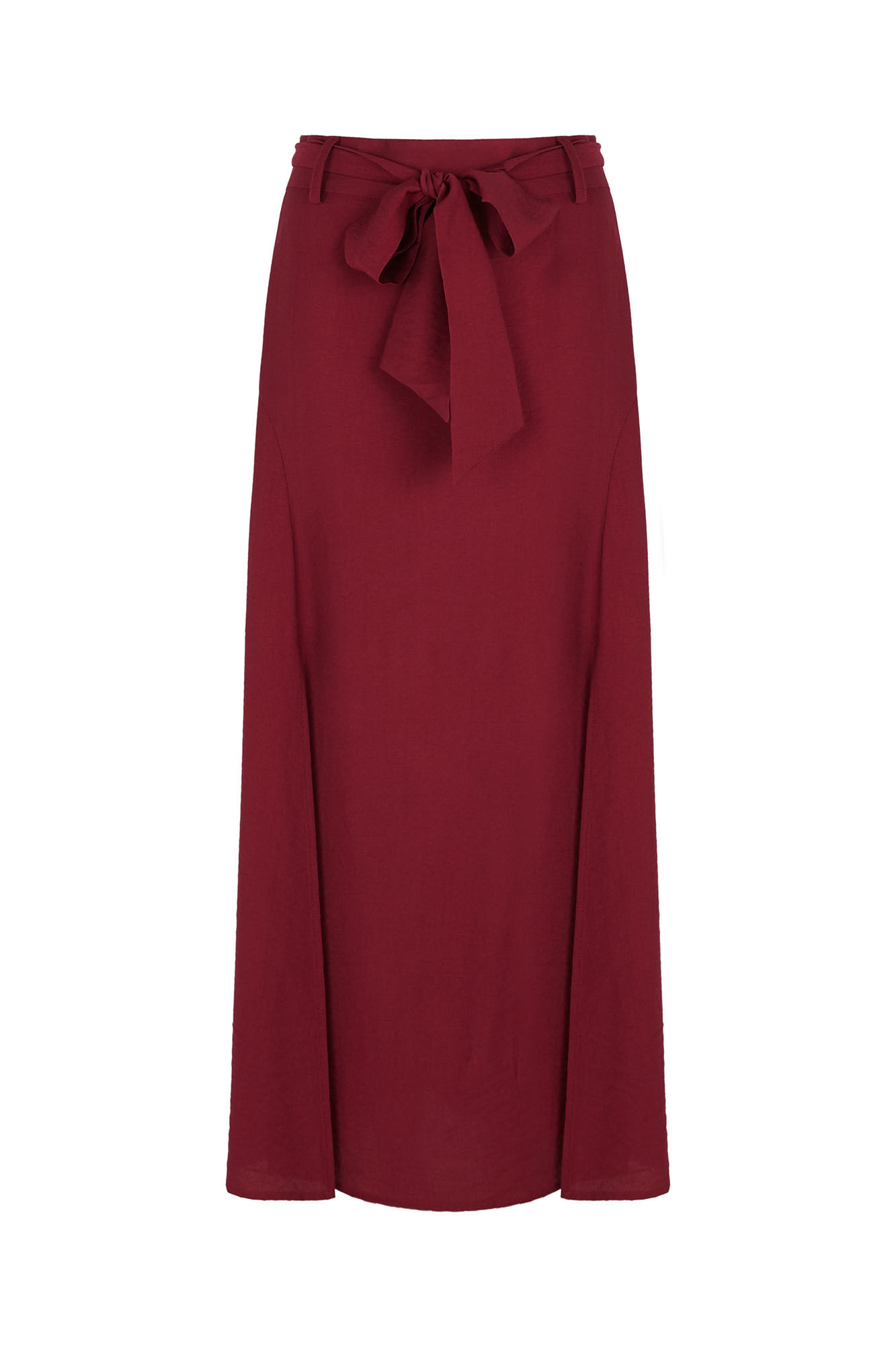 Pedro del Hierro Long slit skirt Burgundy