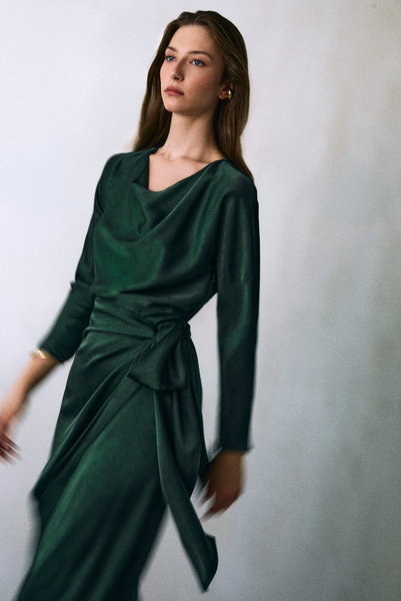 Pedro del Hierro Wrap effect long sleeve dress