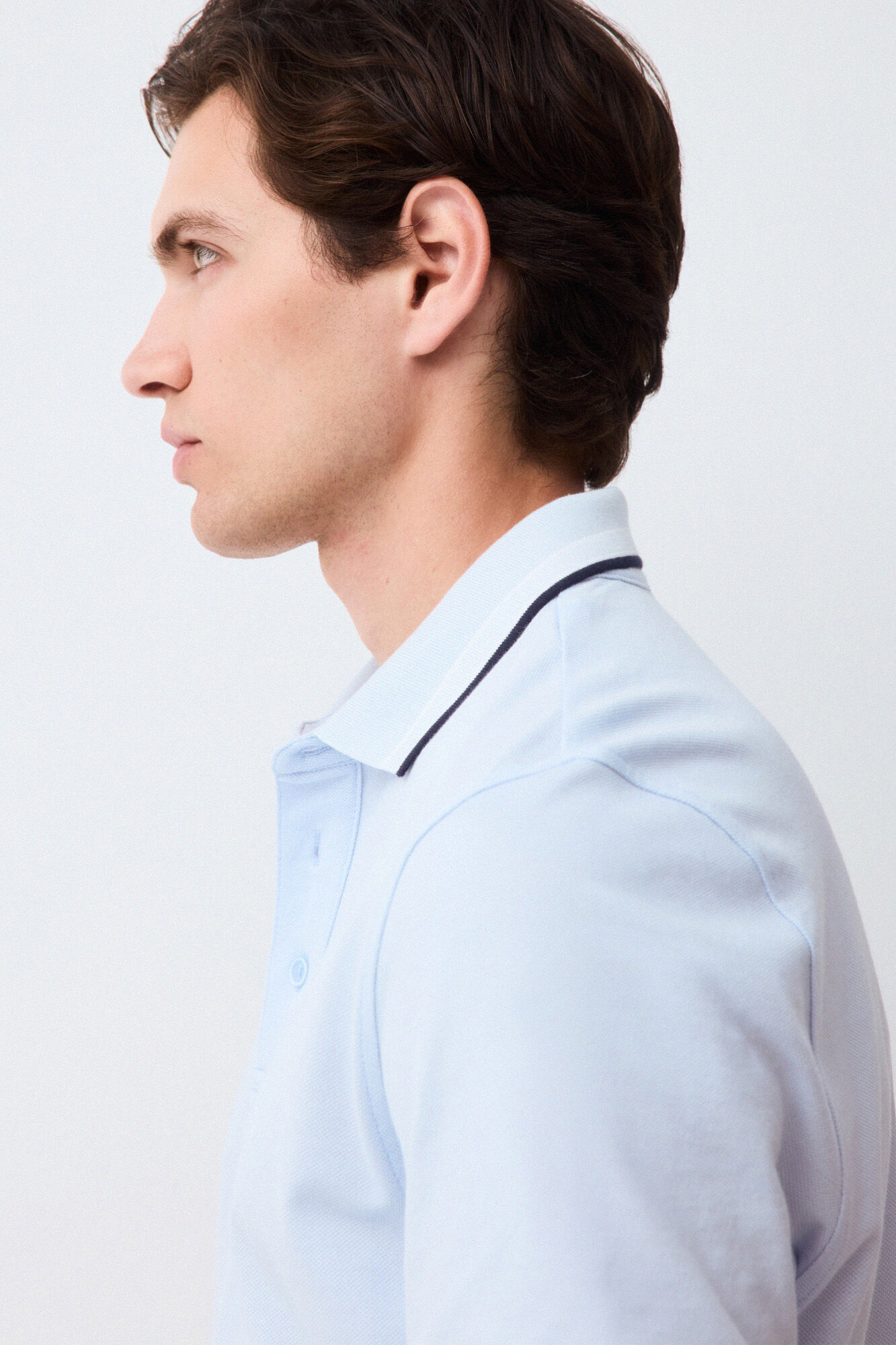 Pedro del Hierro Fancy collared polo shirt Blue