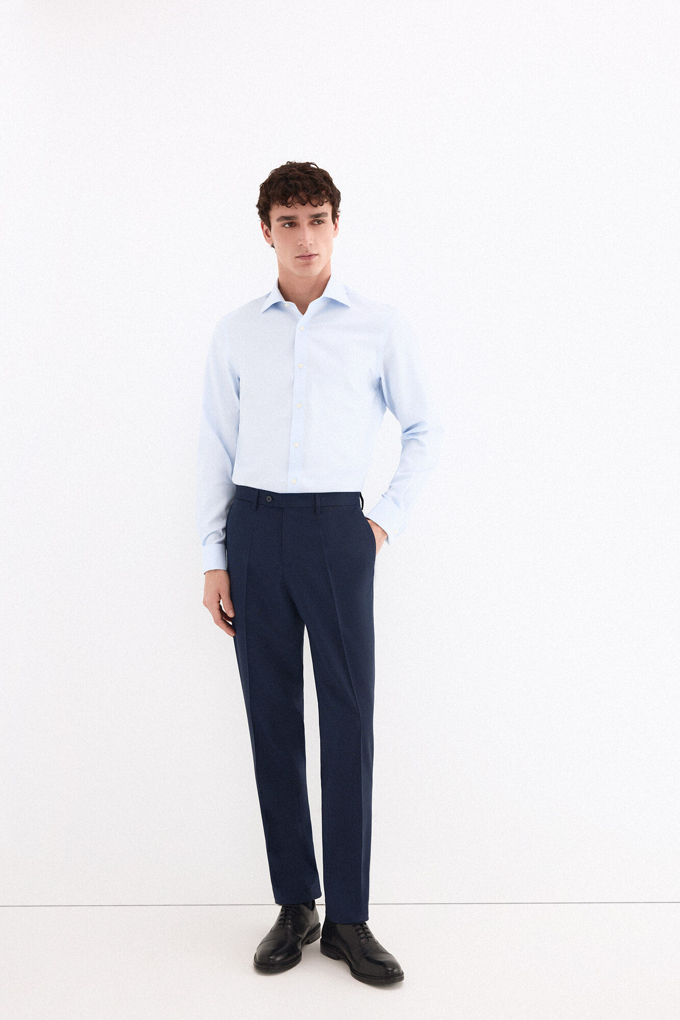 Pedro del Hierro Structured stretch trousers
