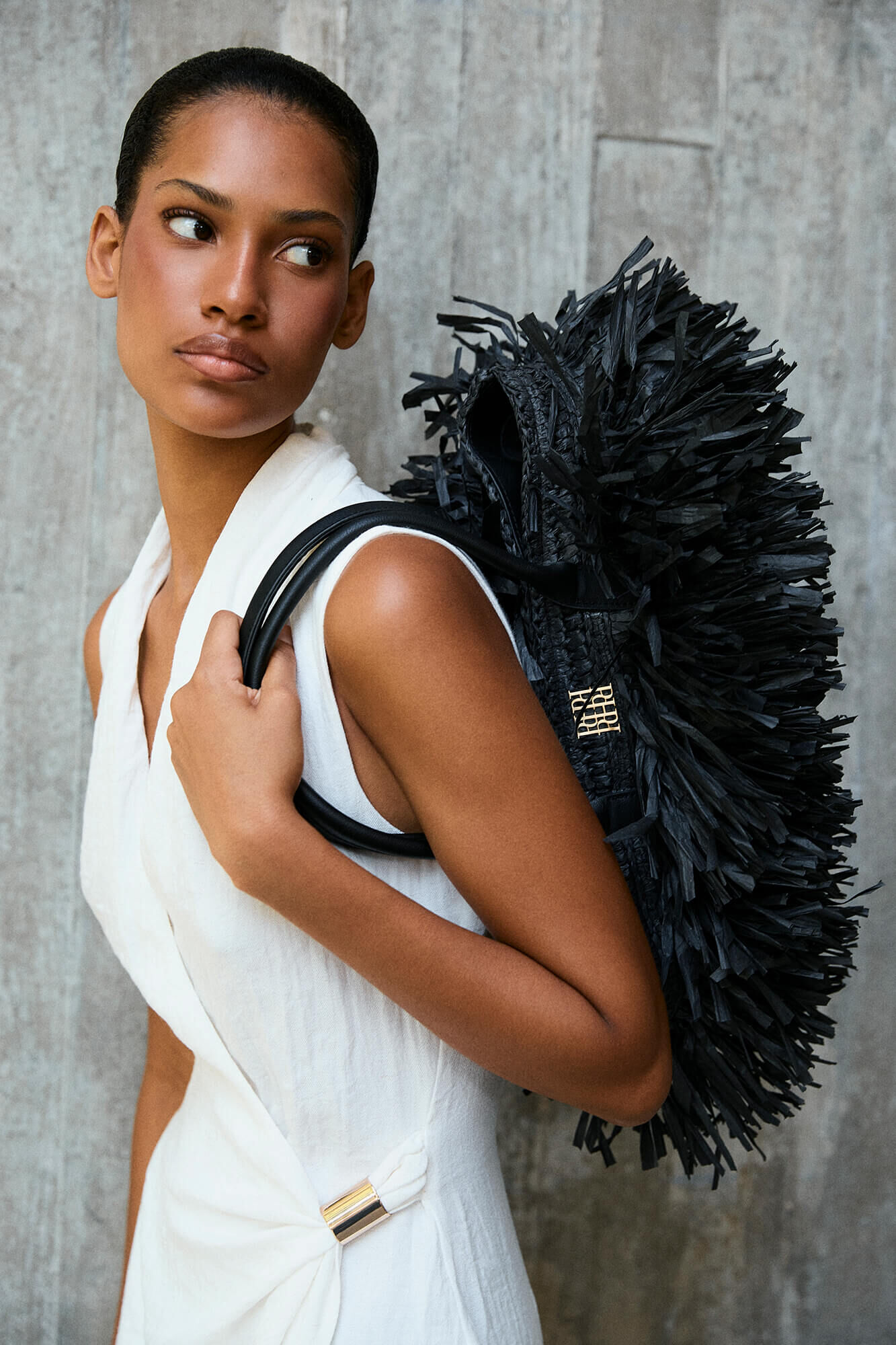 Pedro del Hierro Wrap-effect dress with gold detail
