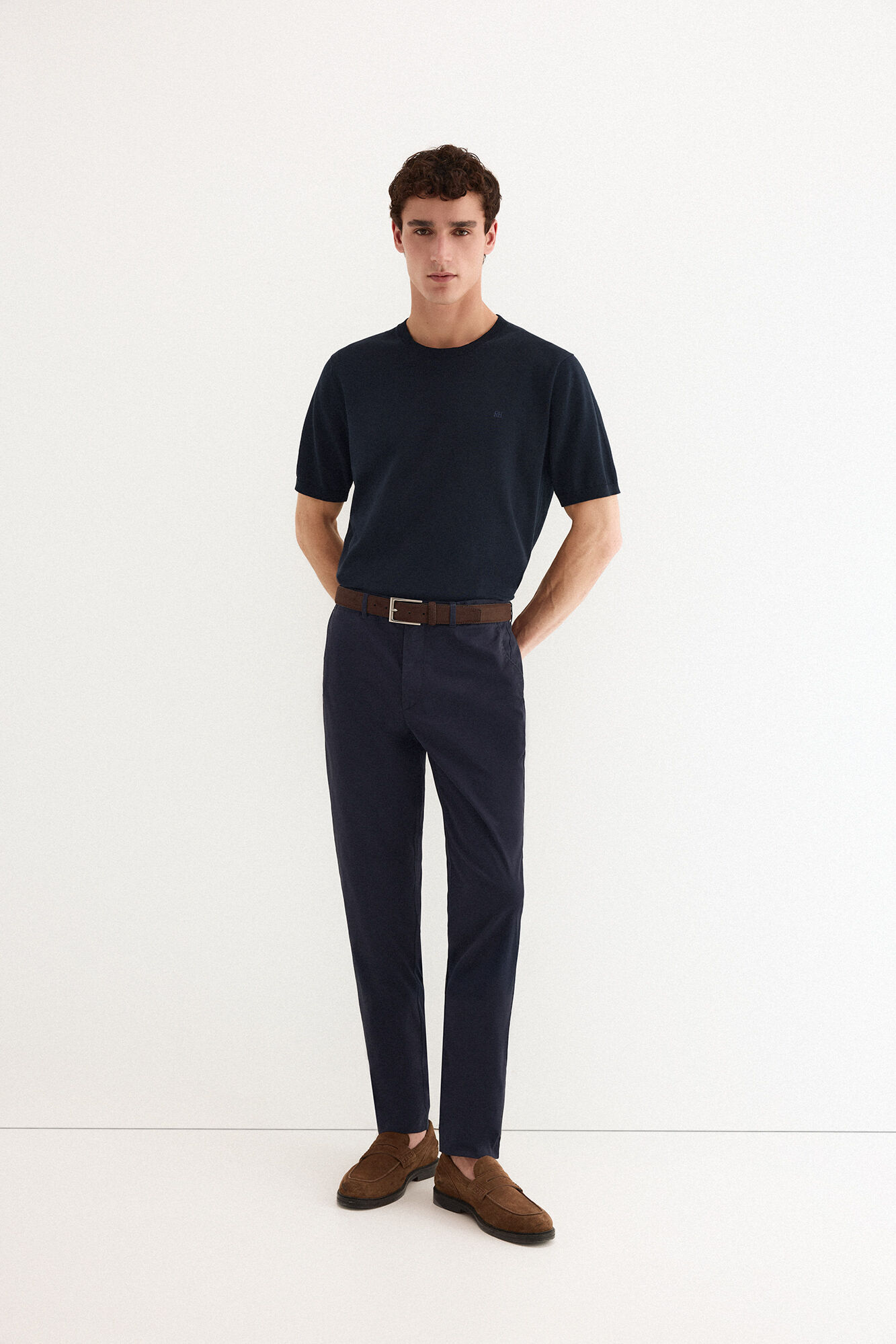 Pedro del Hierro Structured slim fit chinos