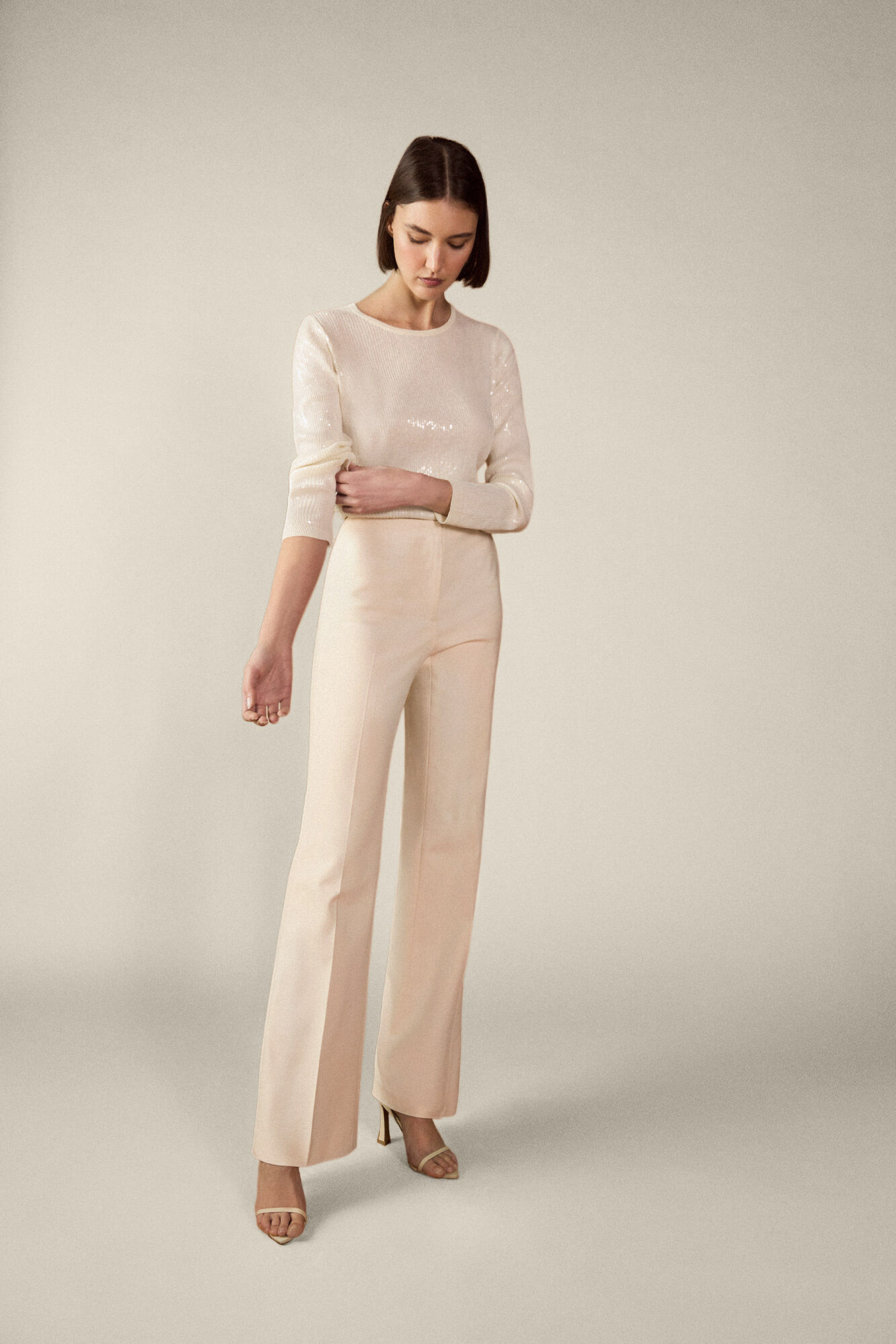 TFP by Tamara Falc&oacute; High-waisted trousers Ecru
