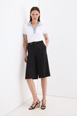 Pedro del Hierro Contrast short sleeve polo shirt White
