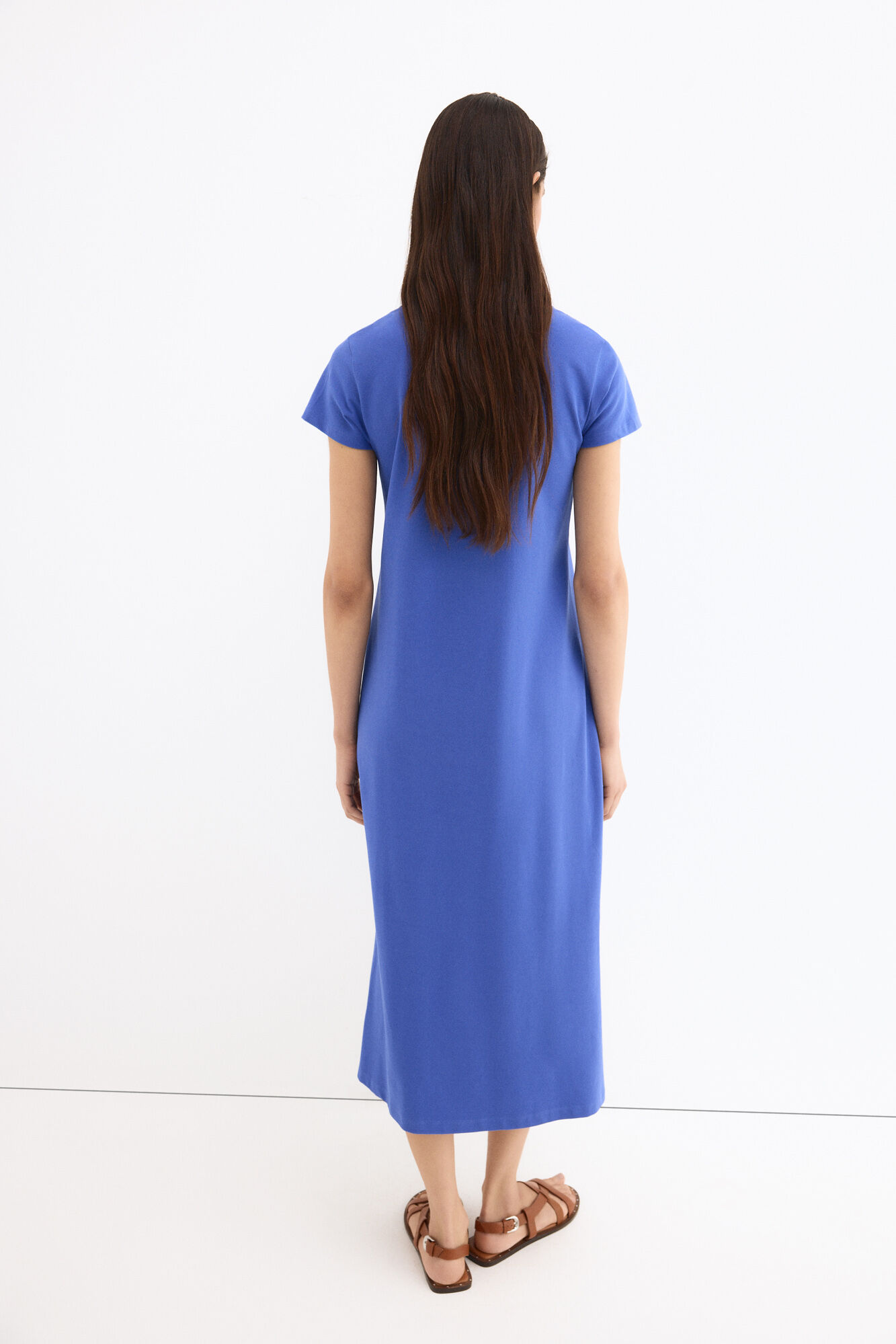 Pedro del Hierro Polo neck dress Blue