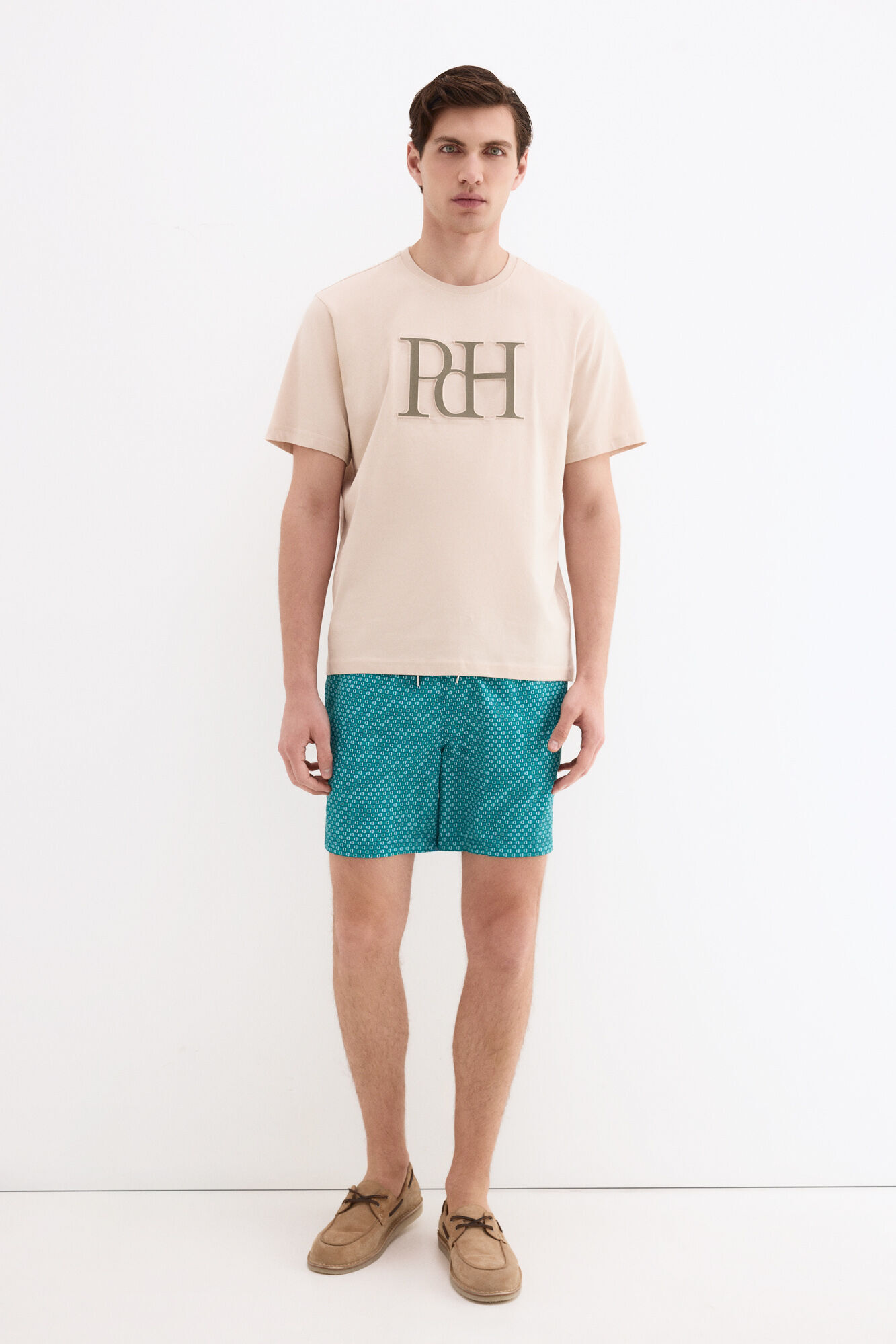 Pedro del Hierro Micro geometric print swimwear