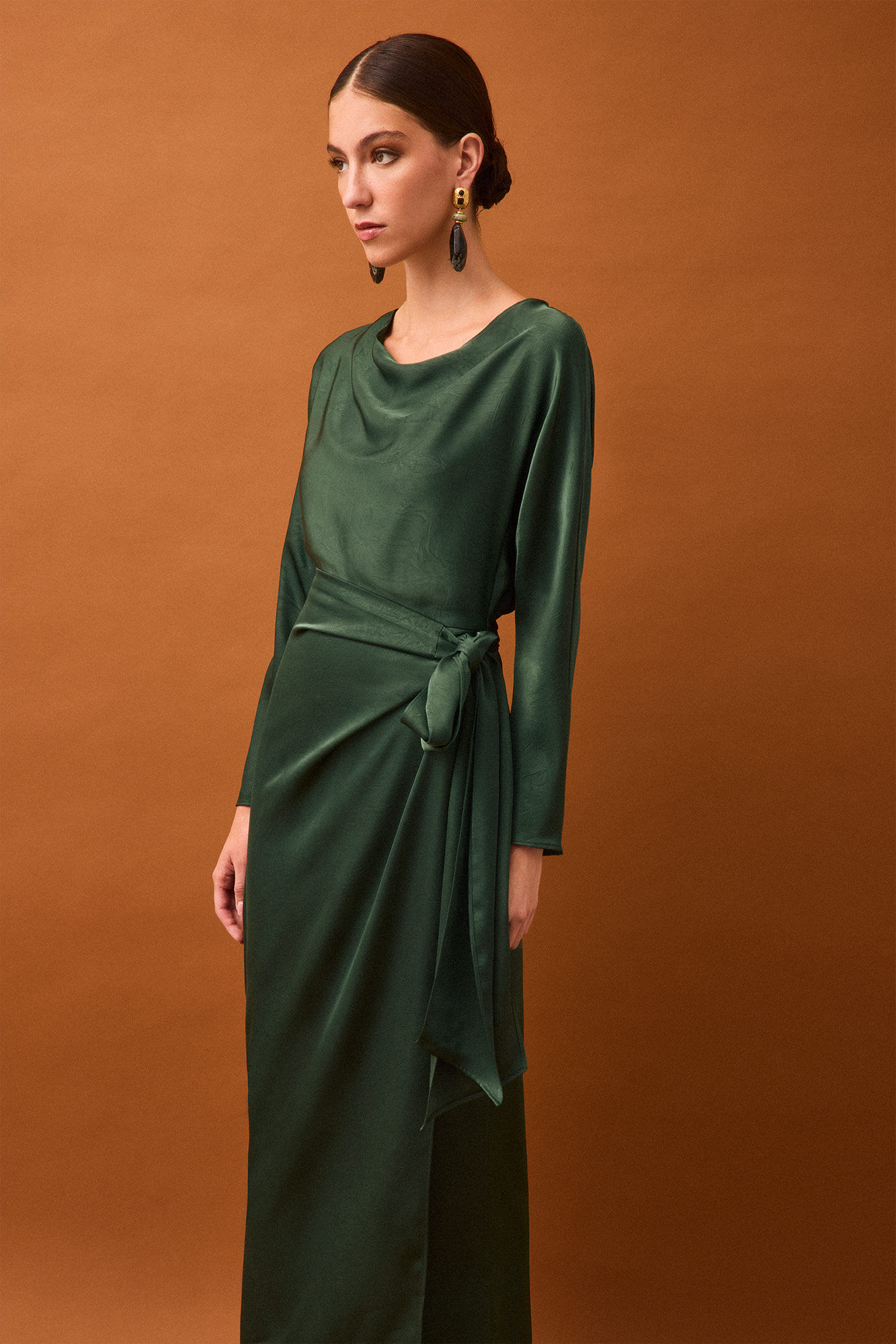 Pedro del Hierro Wrap effect long sleeve dress