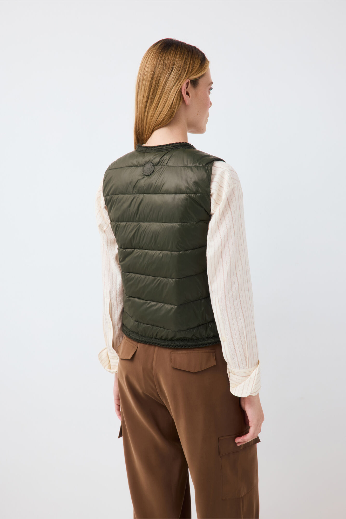 Pedro del Hierro Plain puffer gilet Green